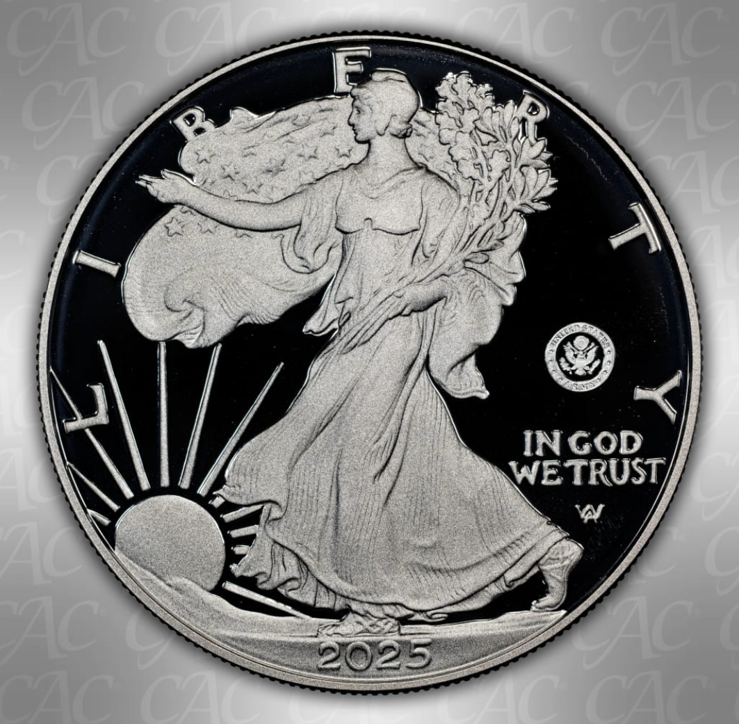 Test as Hidden - 2025-W American Silver Eagle Army Privy CACG PR70 DCAM