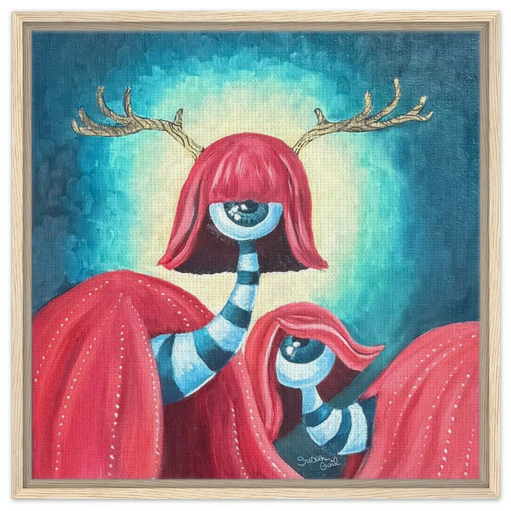 Deerfolk of Wildwood Framed Canvas Print