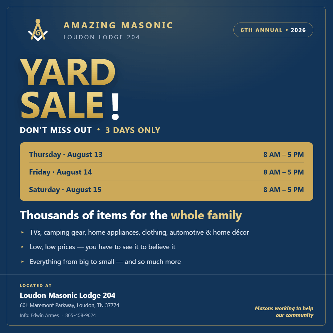 6th Annual Yard Sale