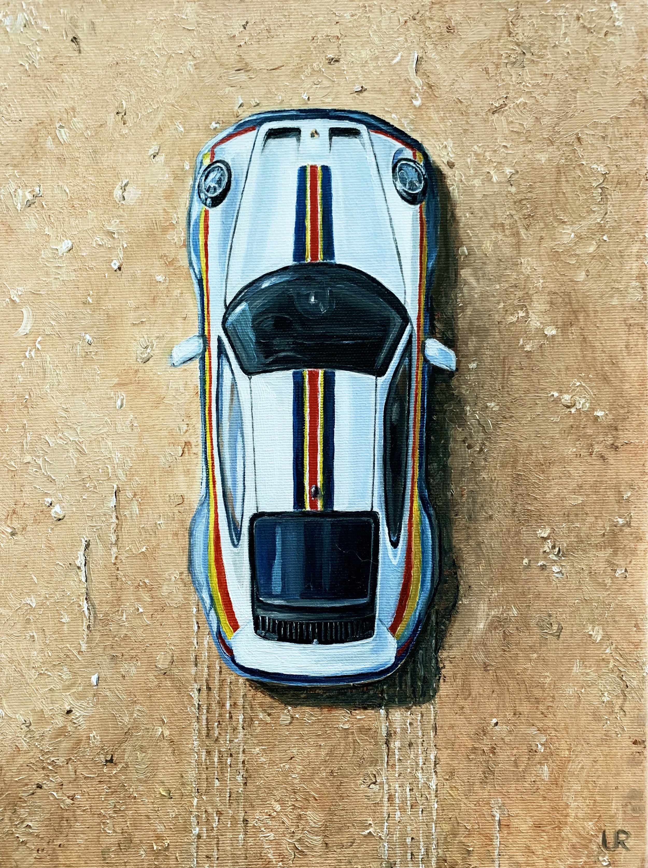 PORSCHE 911 DAKKAR · 30 x 40 cm · Oil on 3d canvas