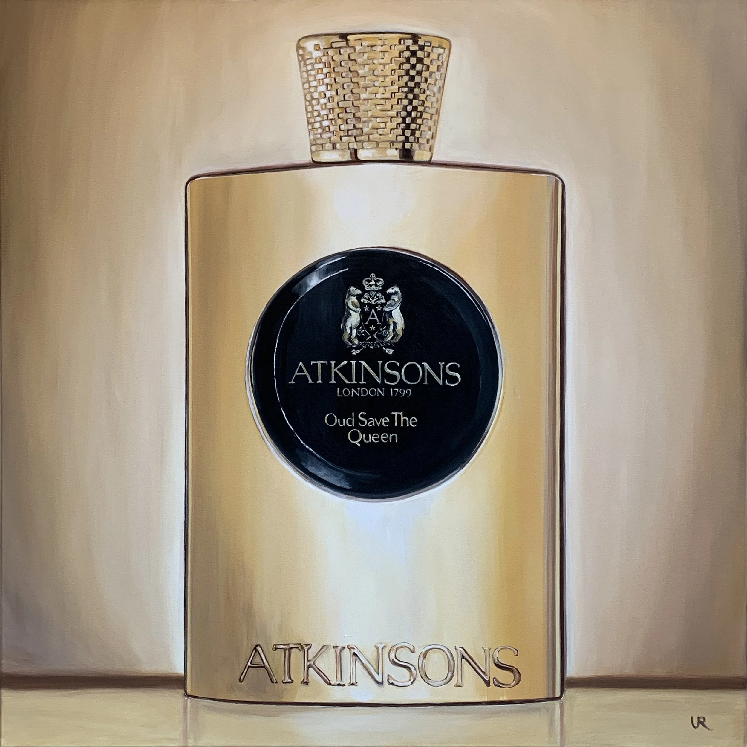 ATKINSONS OUD SAVE THE QUEEN · 100 x 100 cm · Oil on 3d canvas