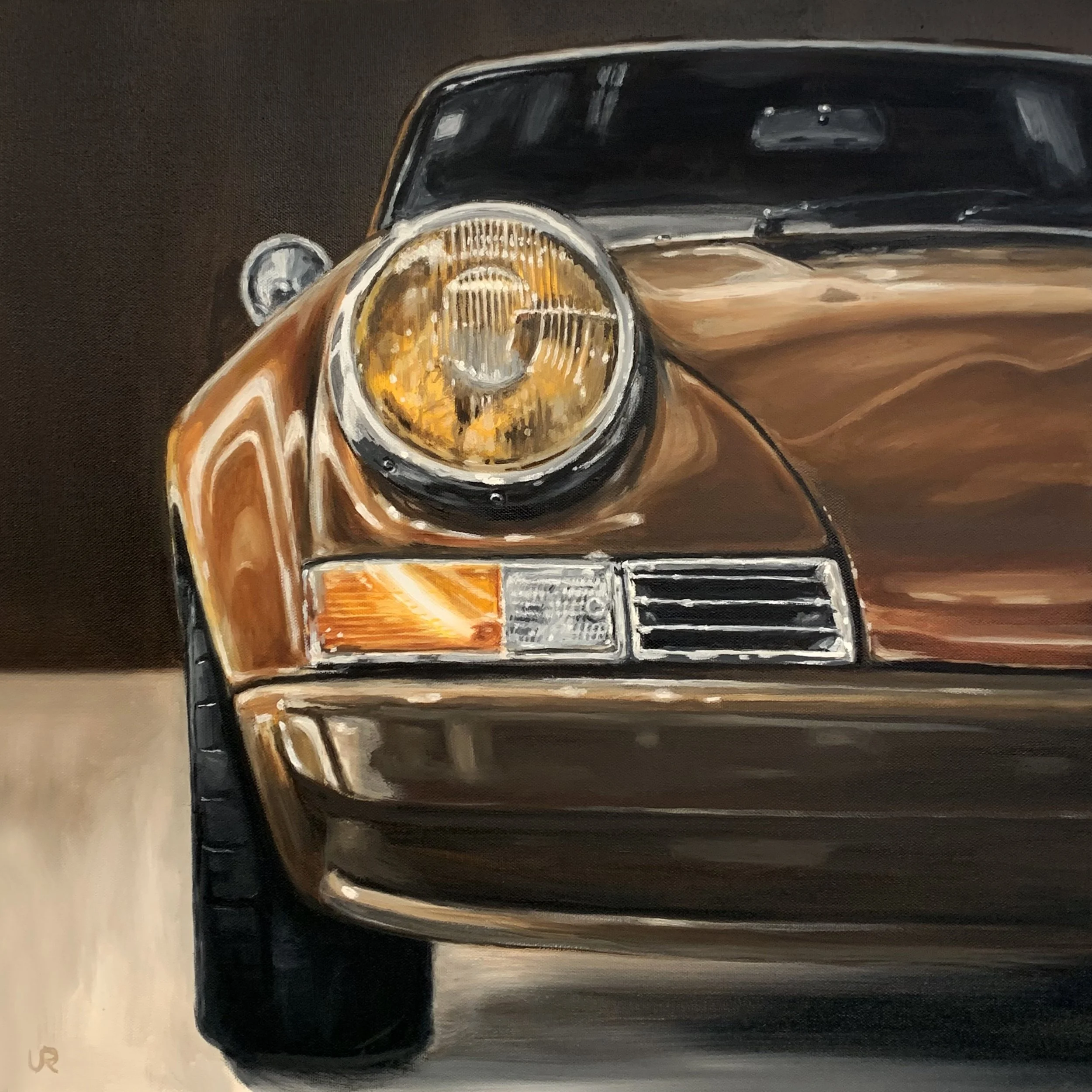 PORSCHE 911 RESTOMOD · 50 x 50 cm · Oil on 3d canvas