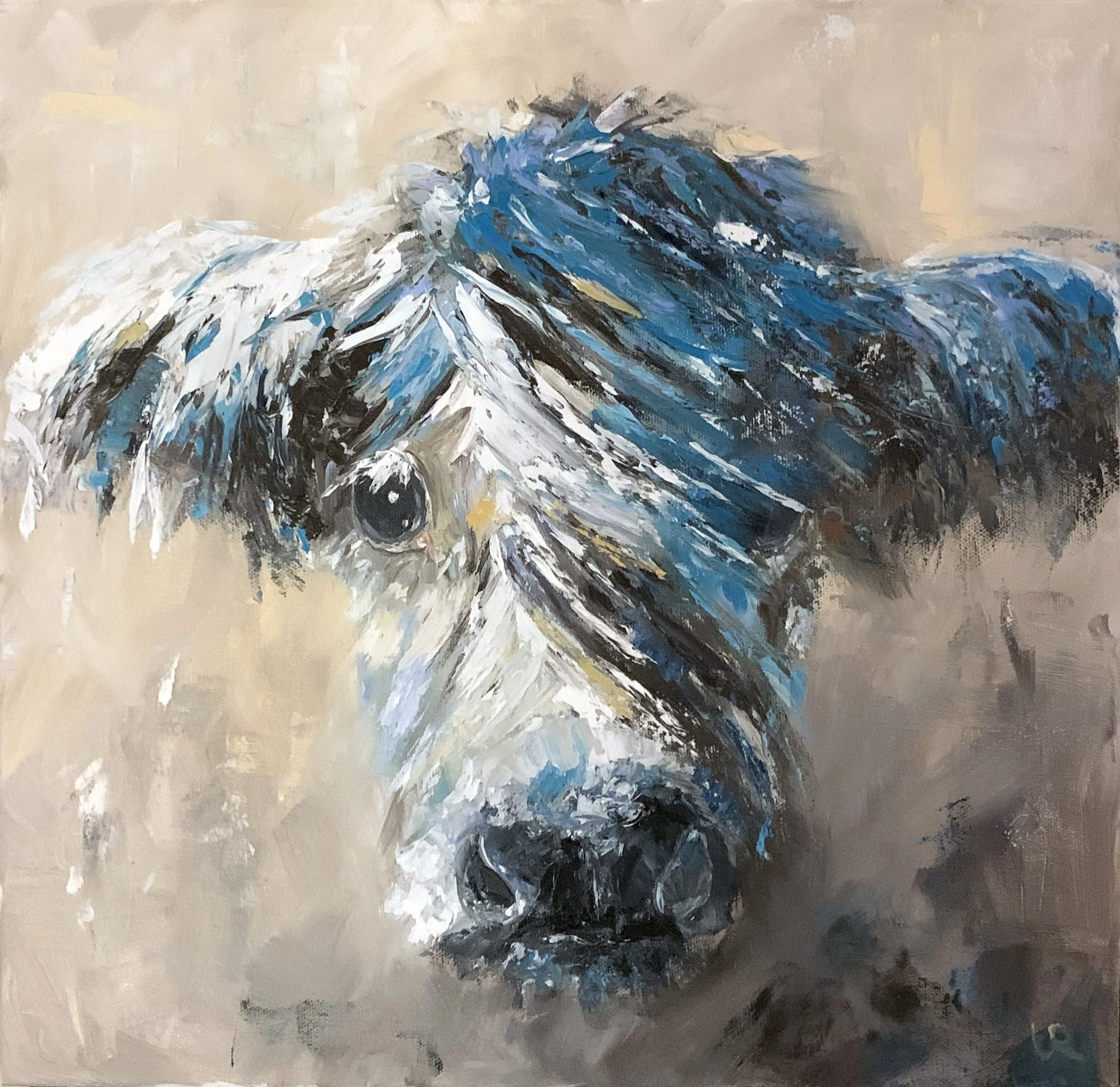 FRANNY · 40 x 40 cm · Oil on 3d canvas