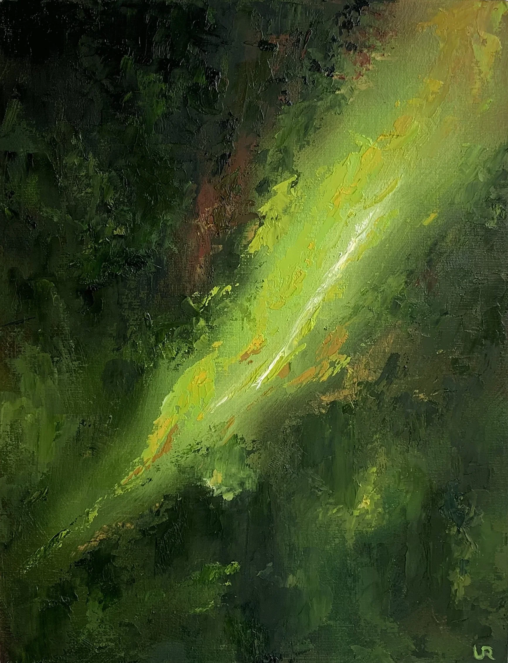 S O L D: GREEN VALLEY · 30 x 40 · Oil on art bord