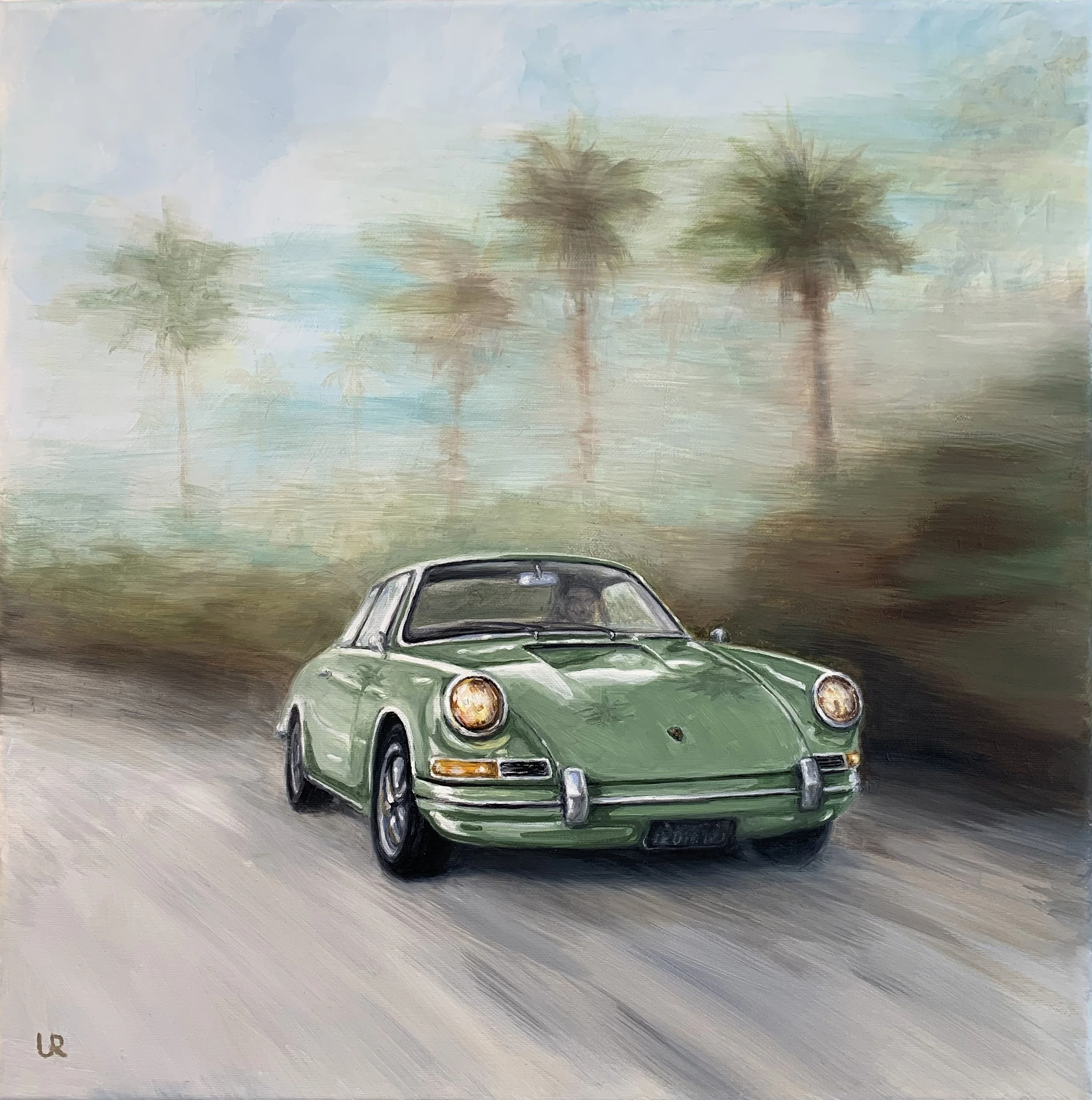 PORSCHE CALIFORNIA · 50 x 50 cm · Oil on 3d canvas