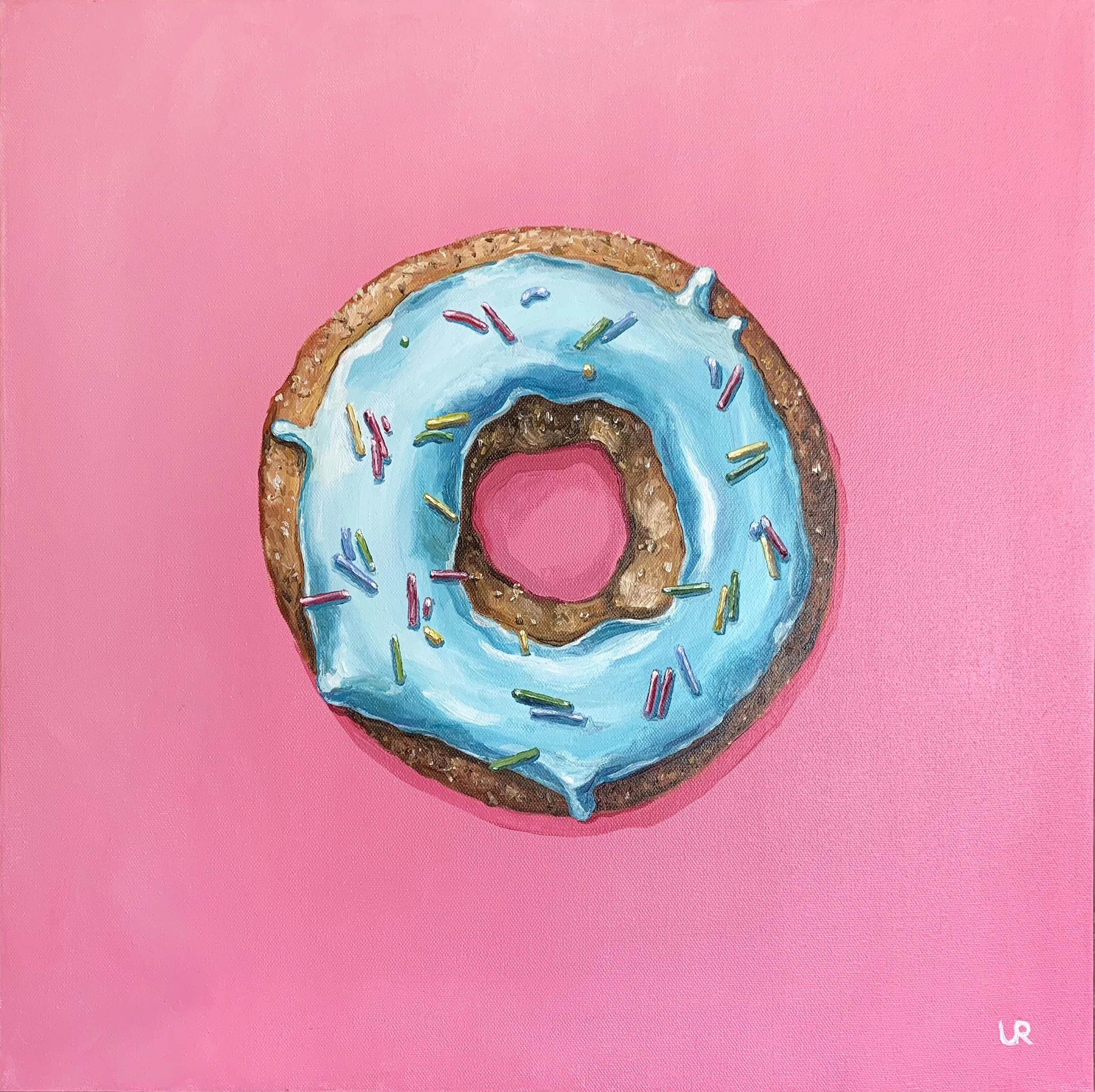 BLUE DONAT · 50 x 50 cm · Oil on 3d canvas