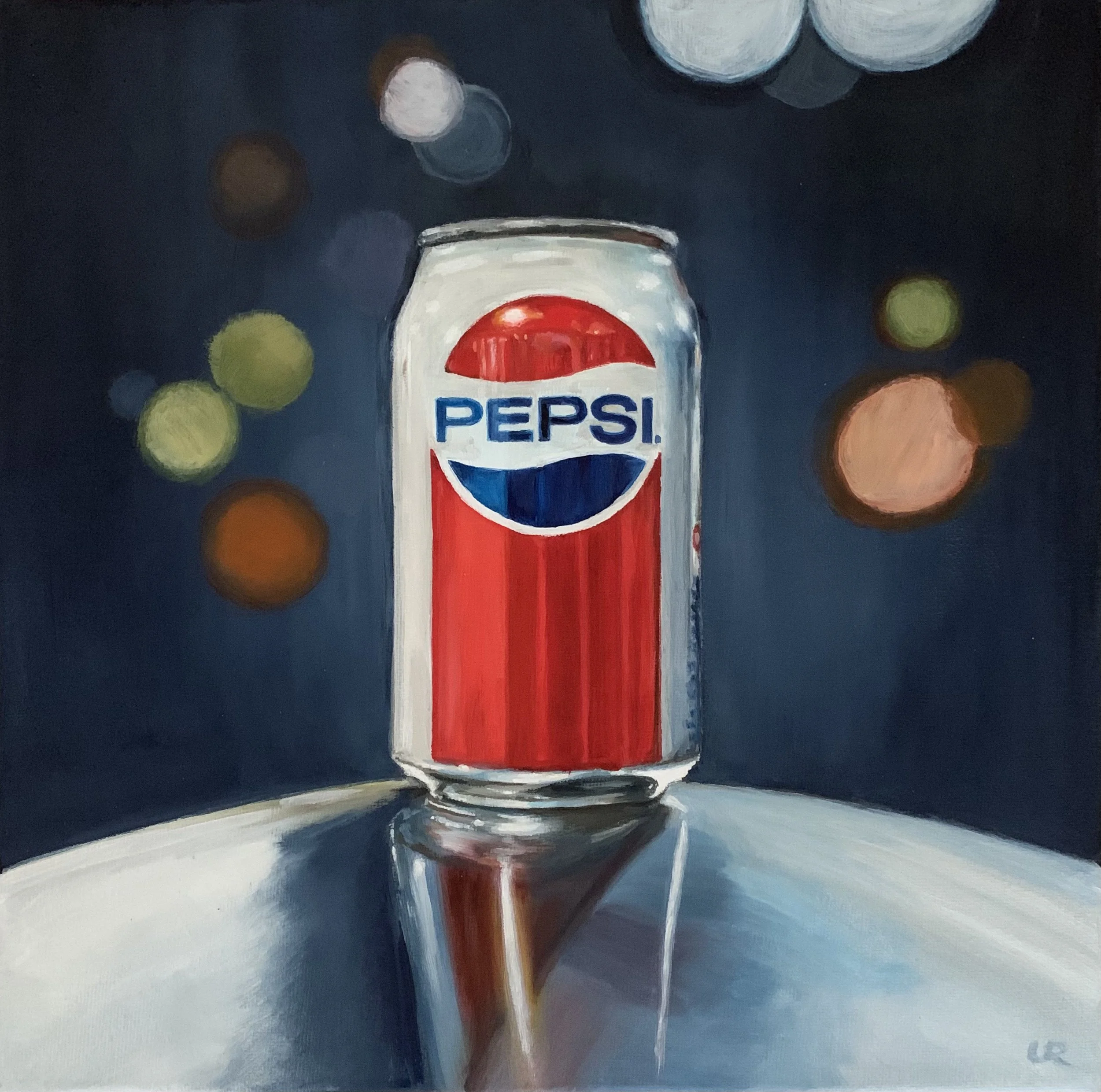 PEPSICAN · 30 x 30 x cm · Oil on canvas
