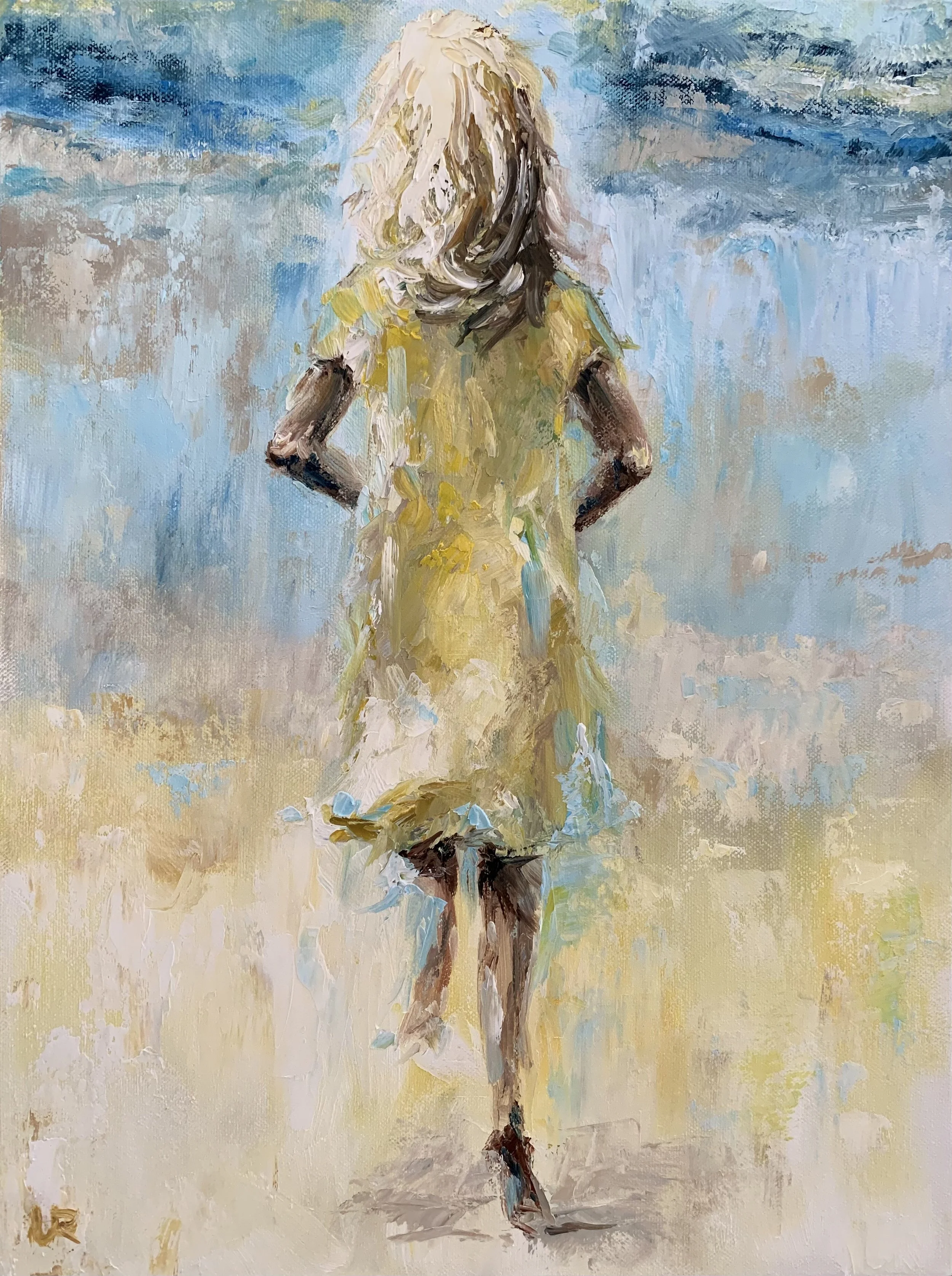 S O L D: GOLDEN BREEZE · 40 x 40 cm · Oil on artboard