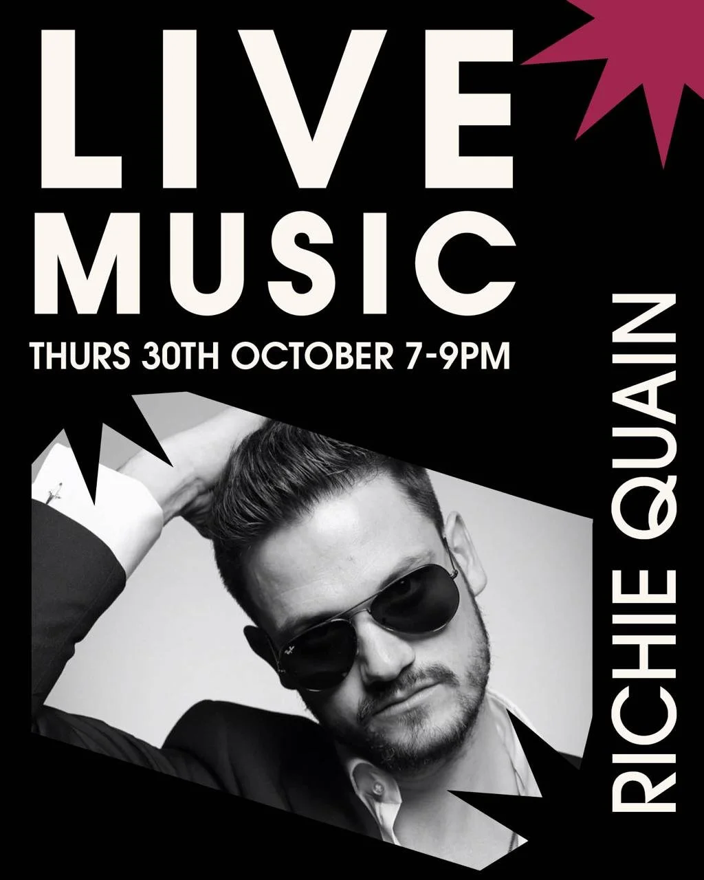 Live this Thursday &mdash; Richie Quain 🎸

7&ndash;9pm &bull; &pound;7.50 burgers all night &bull; Happy Hour 4&ndash;6

Book your table &mdash; link in bio.

#LiveMusic #PennHill #BurgerNight #JenkinsAndSons