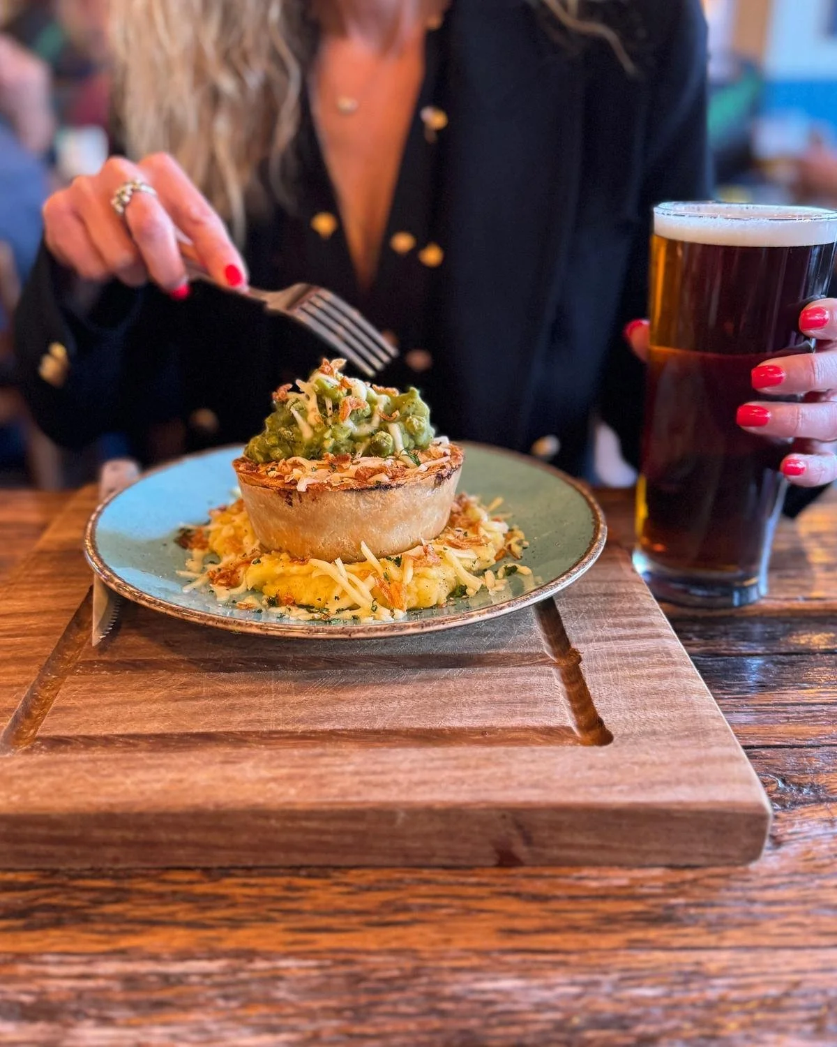 Cold outside, cosy inside.

Pie &amp; a pint = winter done right.

#WinterWarmers #PennHill #JenkinsAndSons