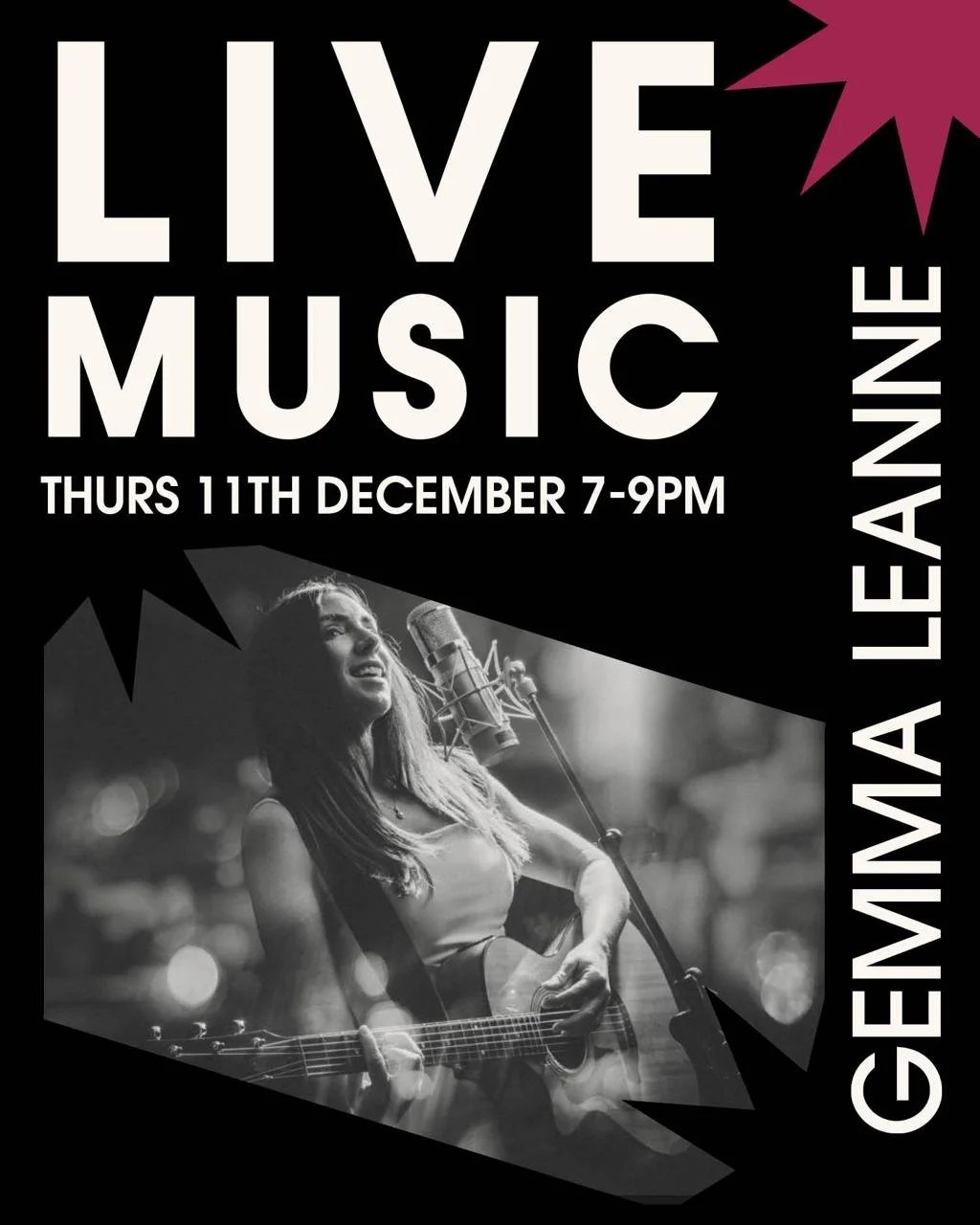Tonight: Gemma Lianne on the mic, &pound;7.50 burgers on the grill 🍔🎤

Get down early.

#LiveMusic #PooleNights #JenkinsAndSons