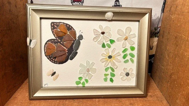 Butterfly with Flowers (left side)