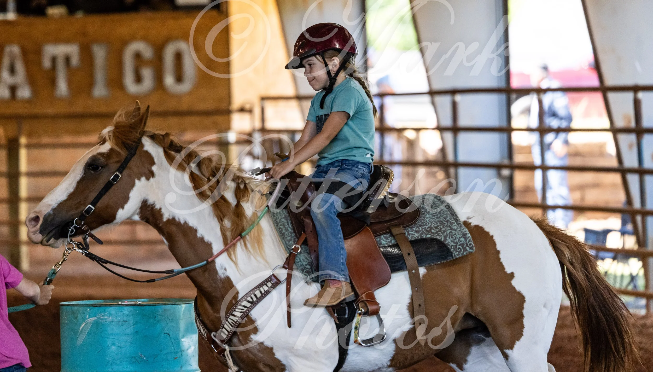 May 3, 2026, a barrel racing team competing at Latigo Farm in Landrum, SC. #11321