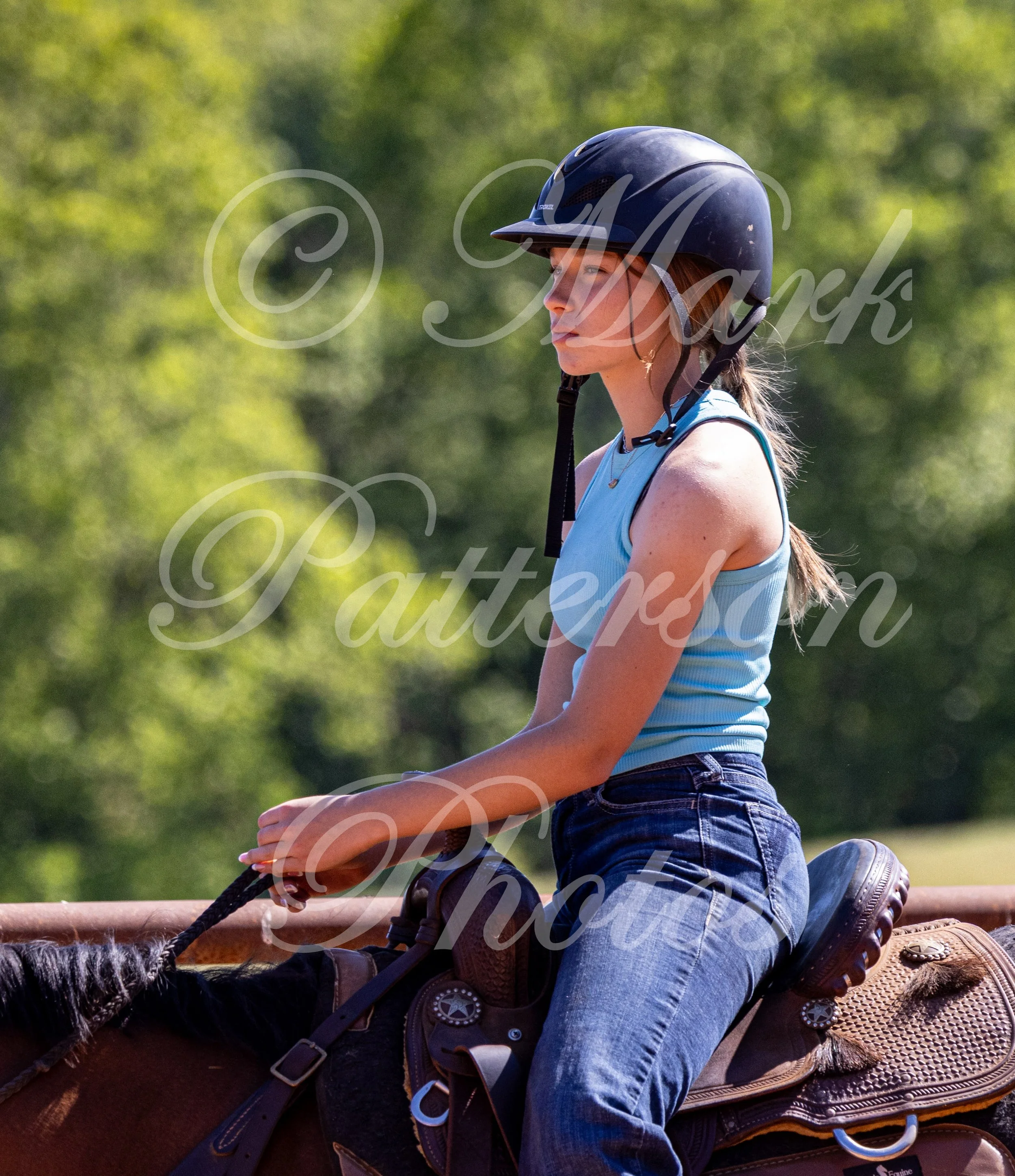 May 3, 2026, a barrel racing team competing at Latigo Farm in Landrum, SC. #12059