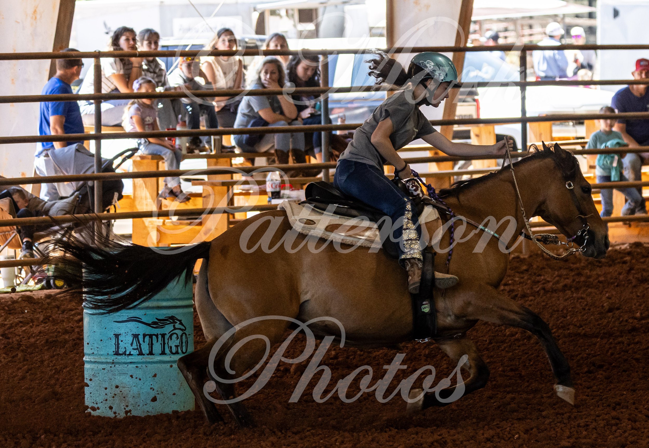 May 3, 2026, a barrel racing team competing at Latigo Farm in Landrum, SC. #11603
