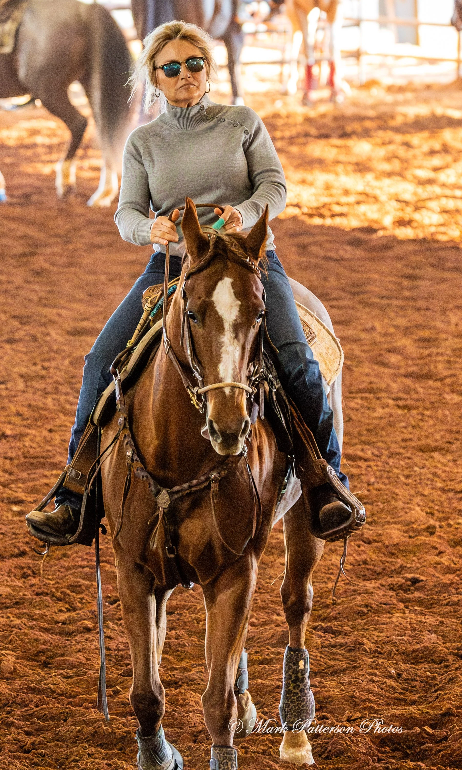 January 4, 2026, a barrel racing team competing at Latigo Farm in Landrum. #17727