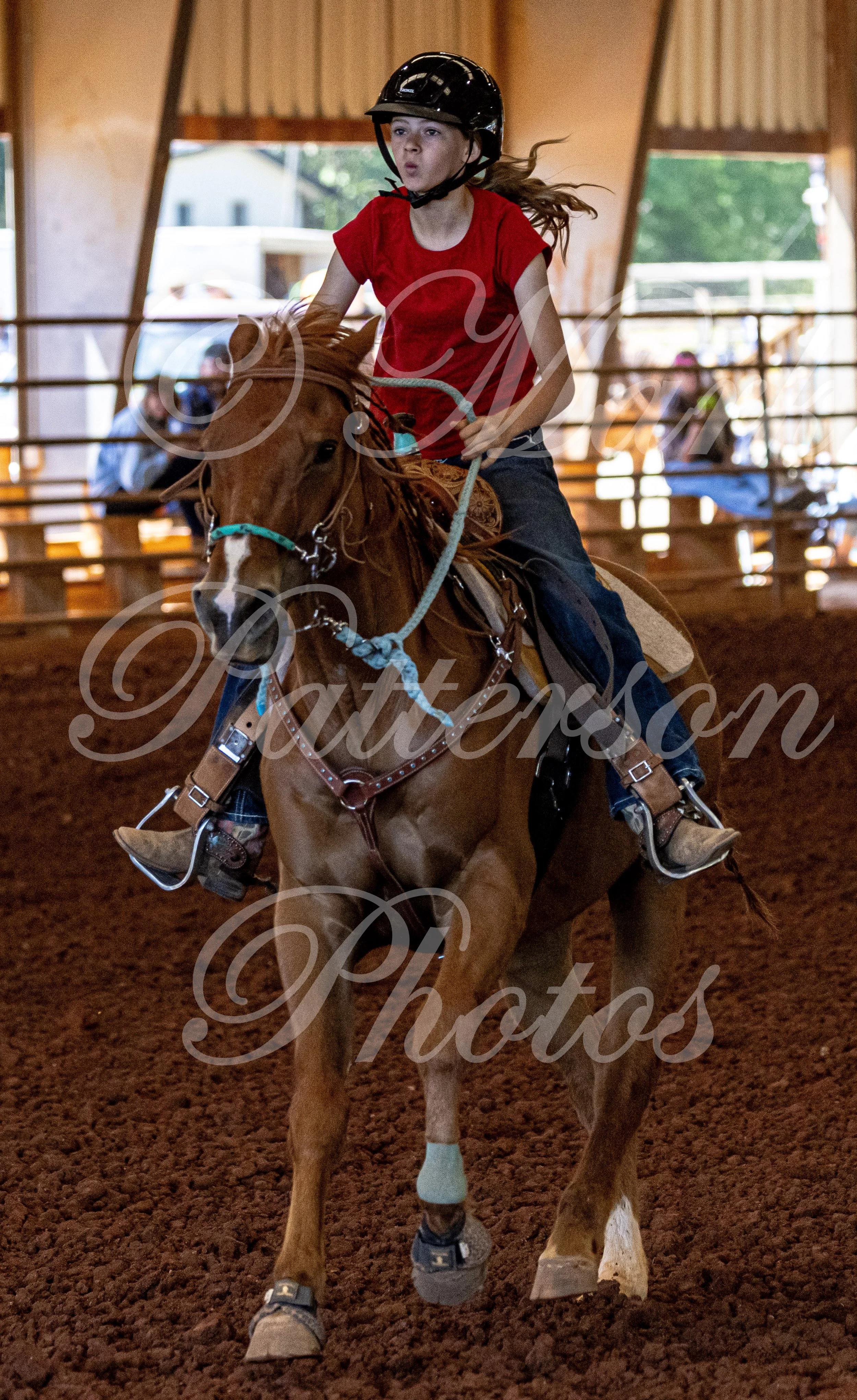 May 3, 2026, a barrel racing team competing at Latigo Farm in Landrum, SC. #11276