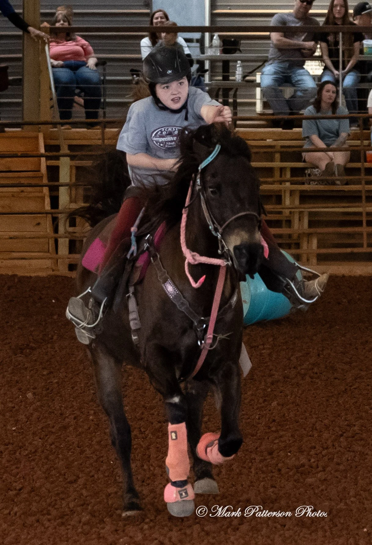 March 1, 2026, a barrel racing team competing at Latigo Farm in Landrum, SC. #24930
