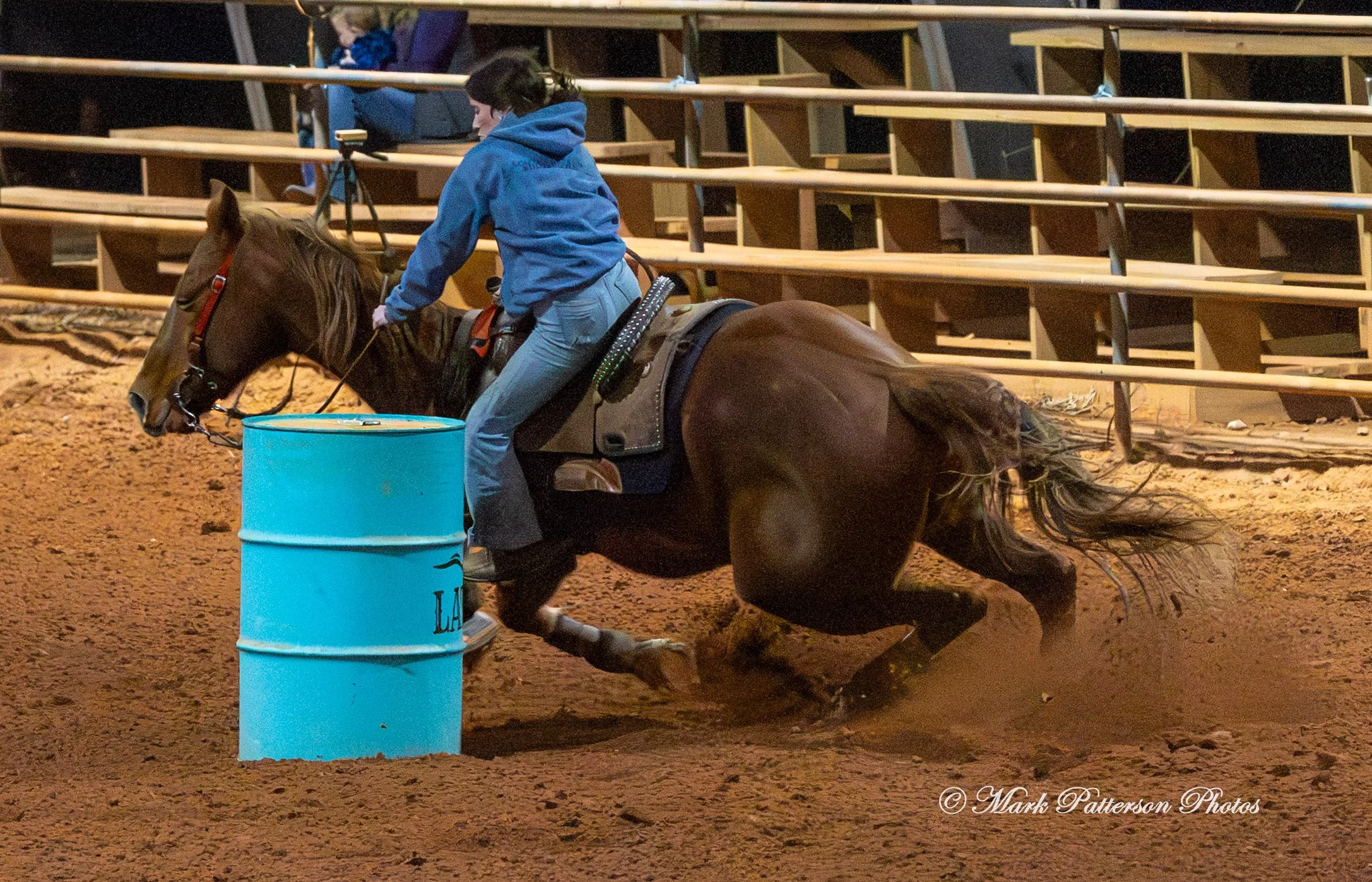 January 4, 2026, a barrel racing team competing at Latigo Farm in Landrum. #20045