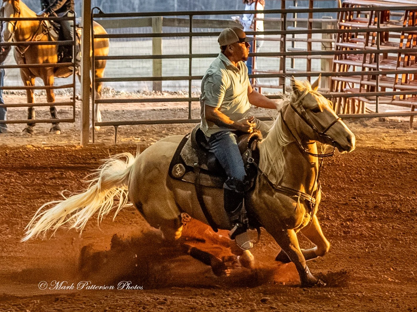 January 4, 2026, a barrel racing team competing at Latigo Farm in Landrum. #18707