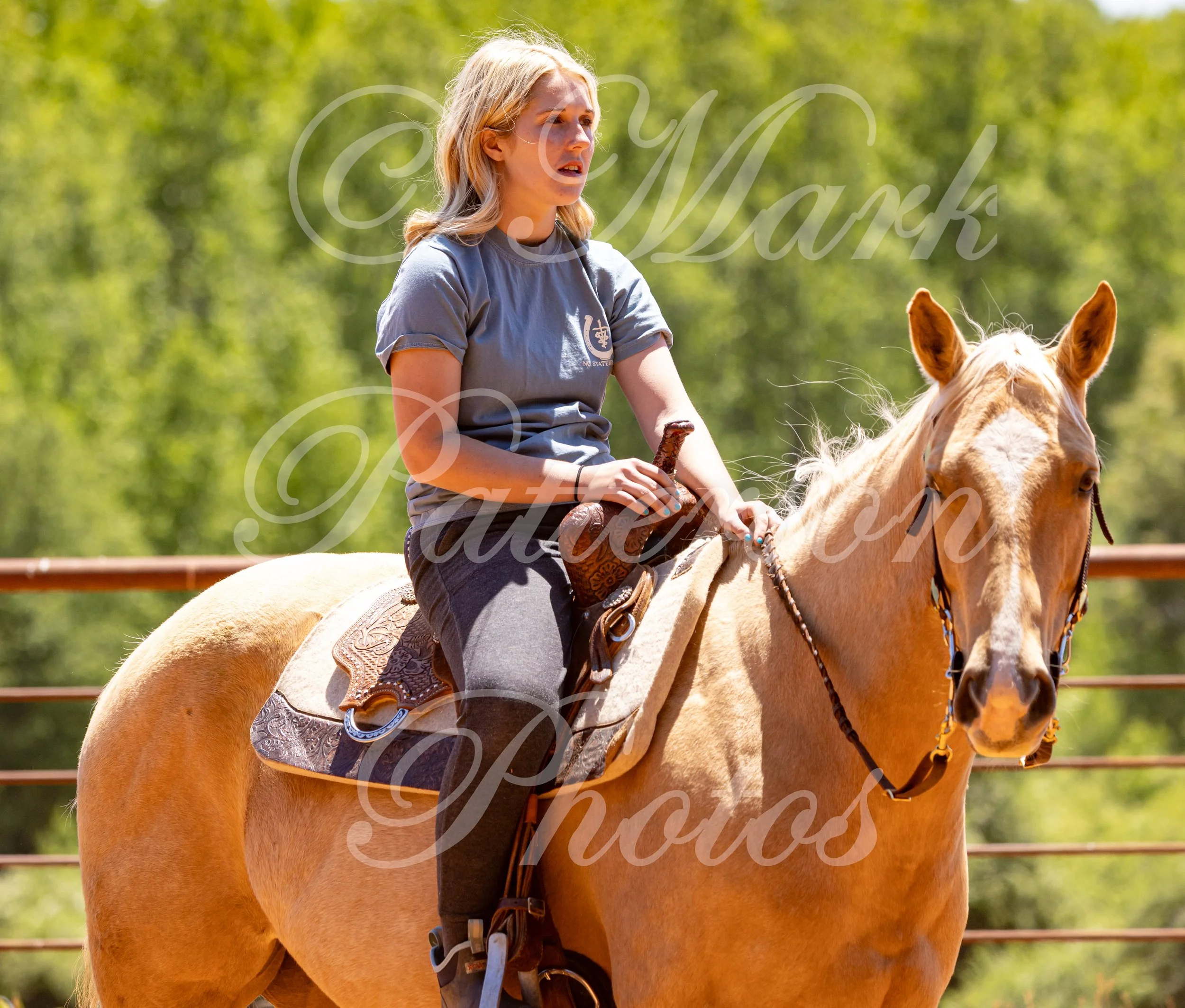 May 3, 2026, a barrel racing team competing at Latigo Farm in Landrum, SC. #10866