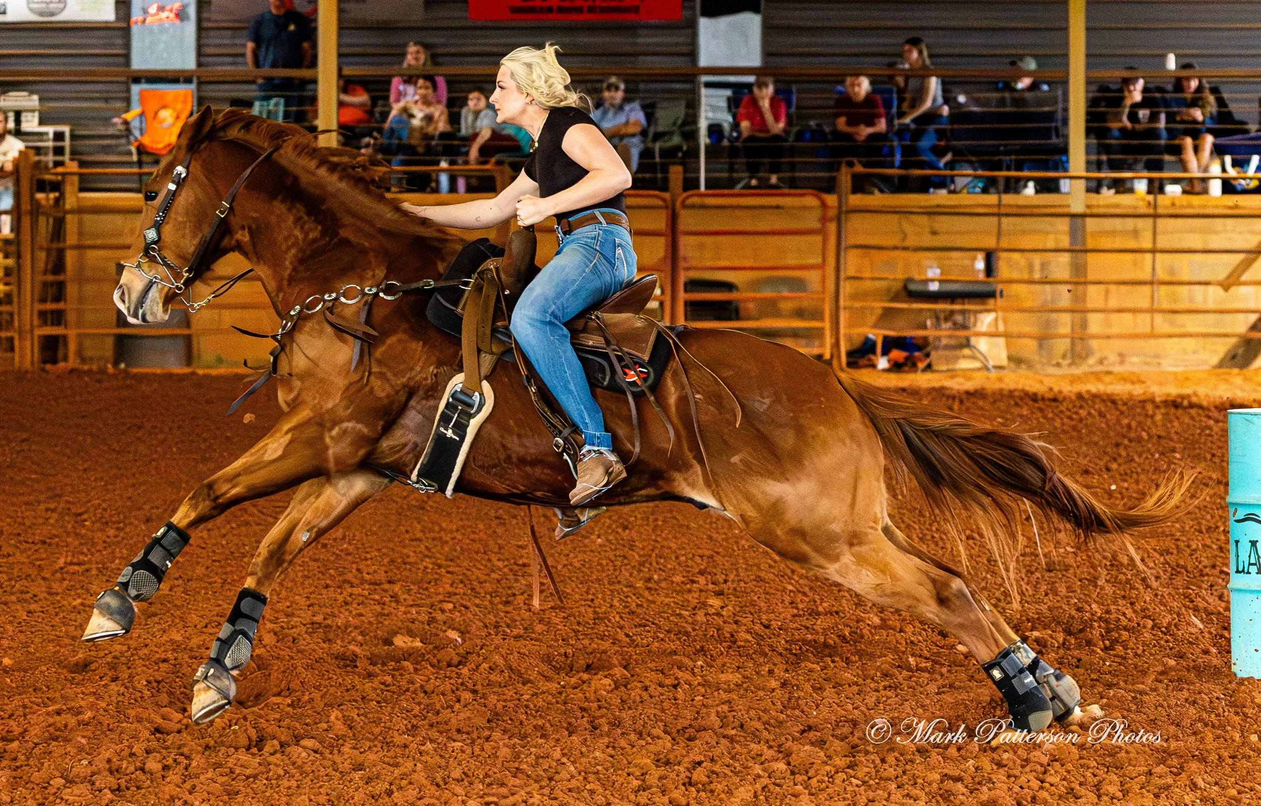 March 1, 2026, a barrel racing team competing at Latigo Farm in Landrum, SC. #25883