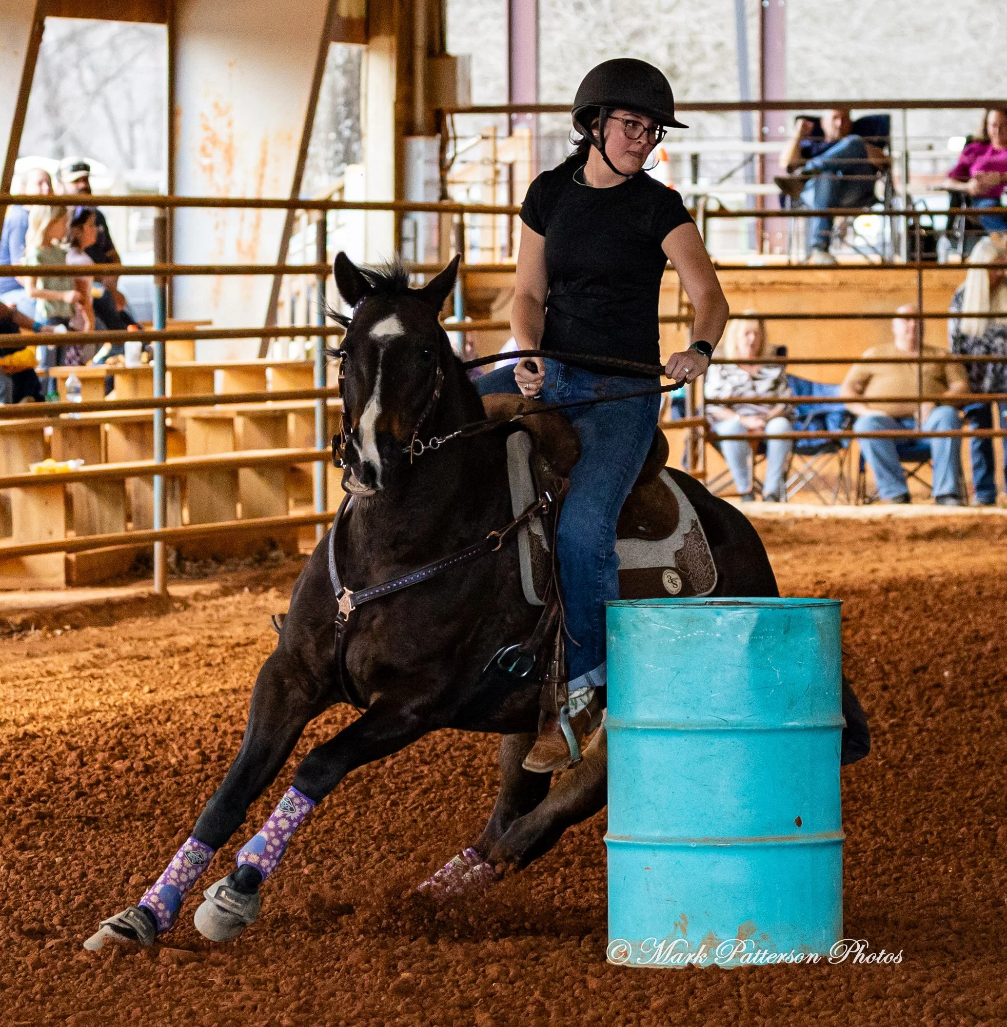 March 1, 2026, a barrel racing team competing at Latigo Farm in Landrum, SC. #25063