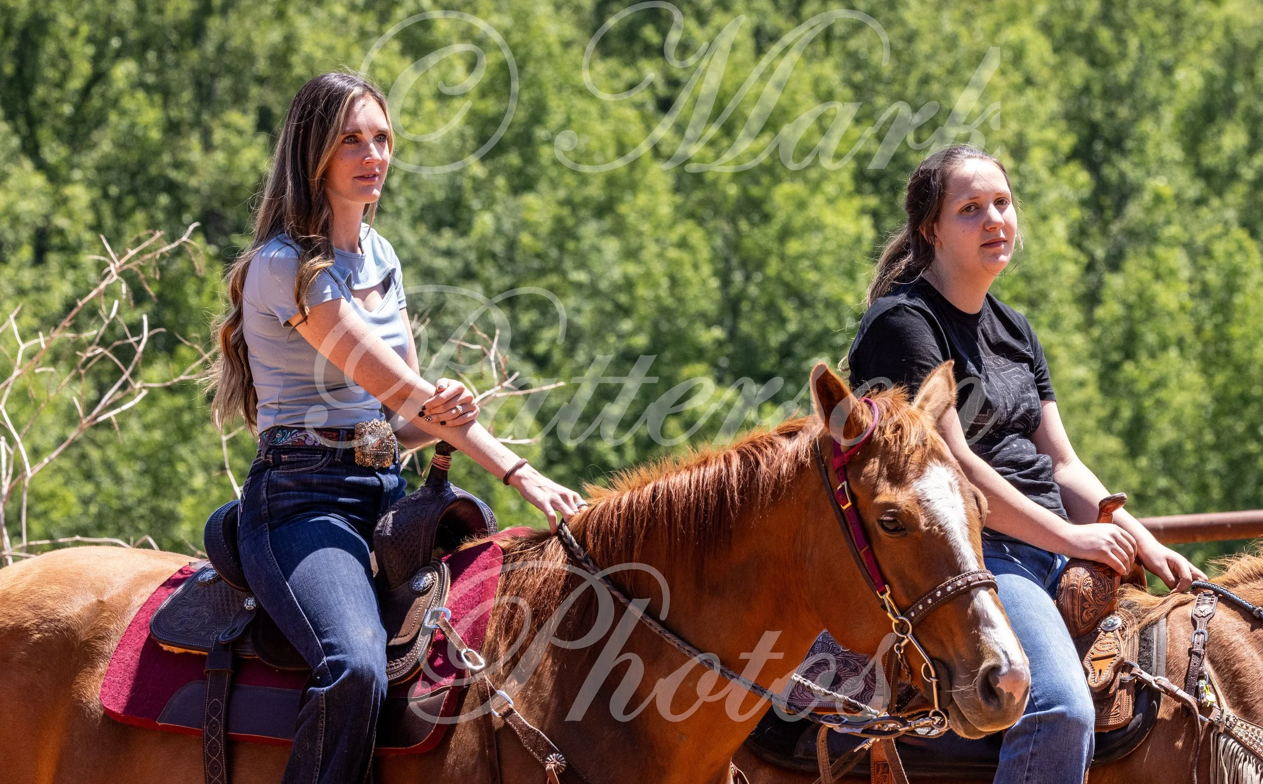 May 3, 2026, a barrel racing team competing at Latigo Farm in Landrum, SC. #11040