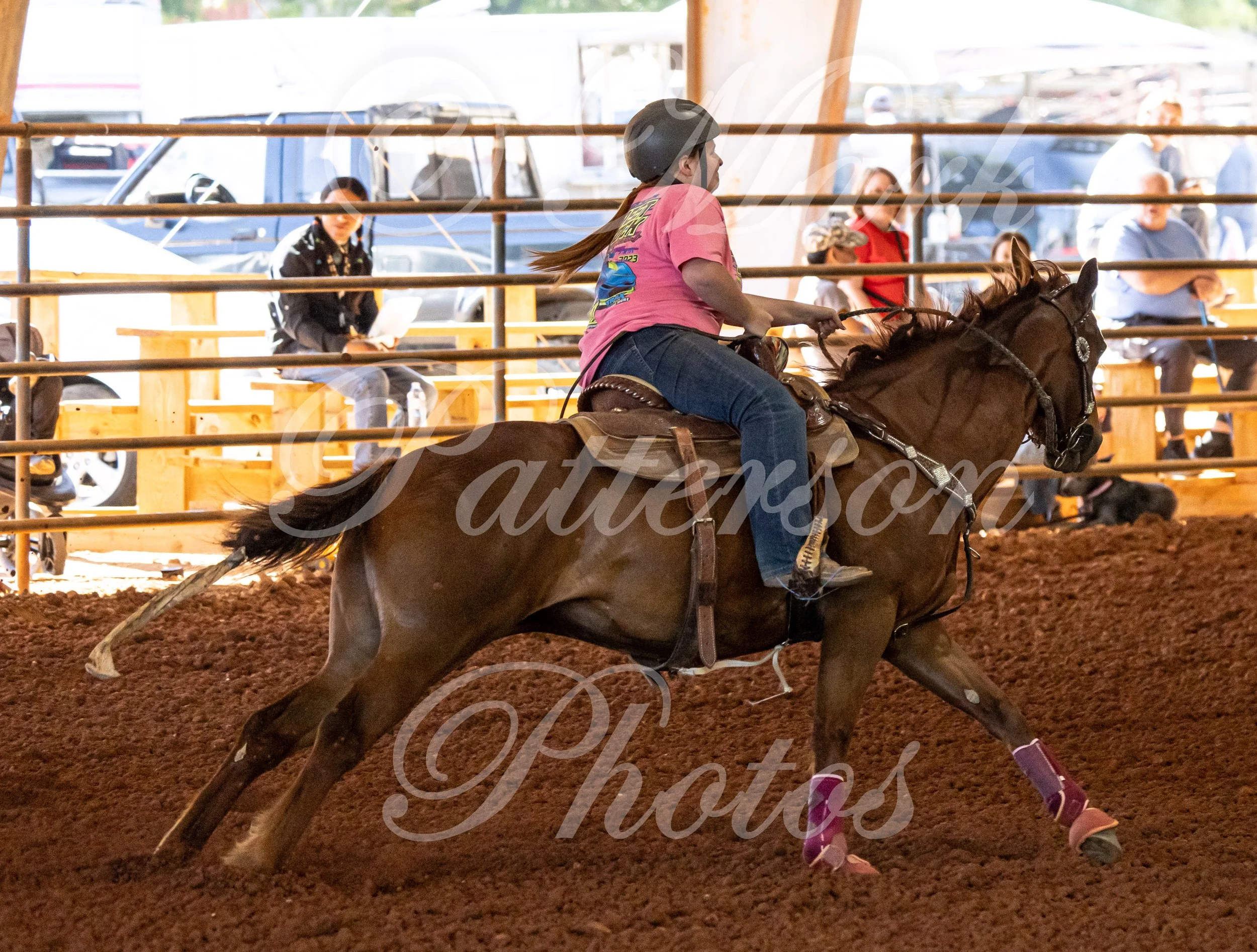 May 3, 2026, a barrel racing team competing at Latigo Farm in Landrum, SC. #13038