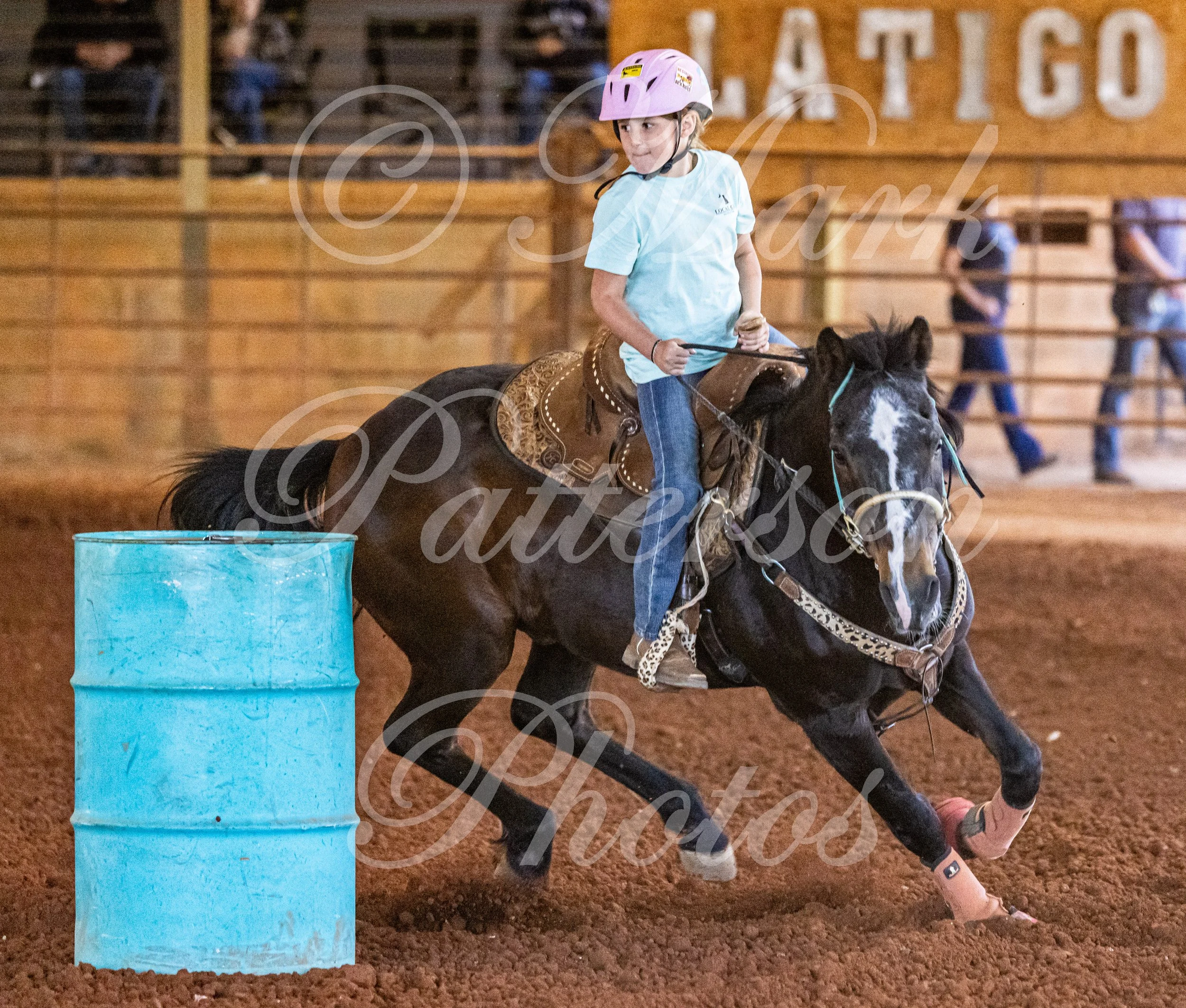 May 3, 2026, a barrel racing team competing at Latigo Farm in Landrum, SC. #11926