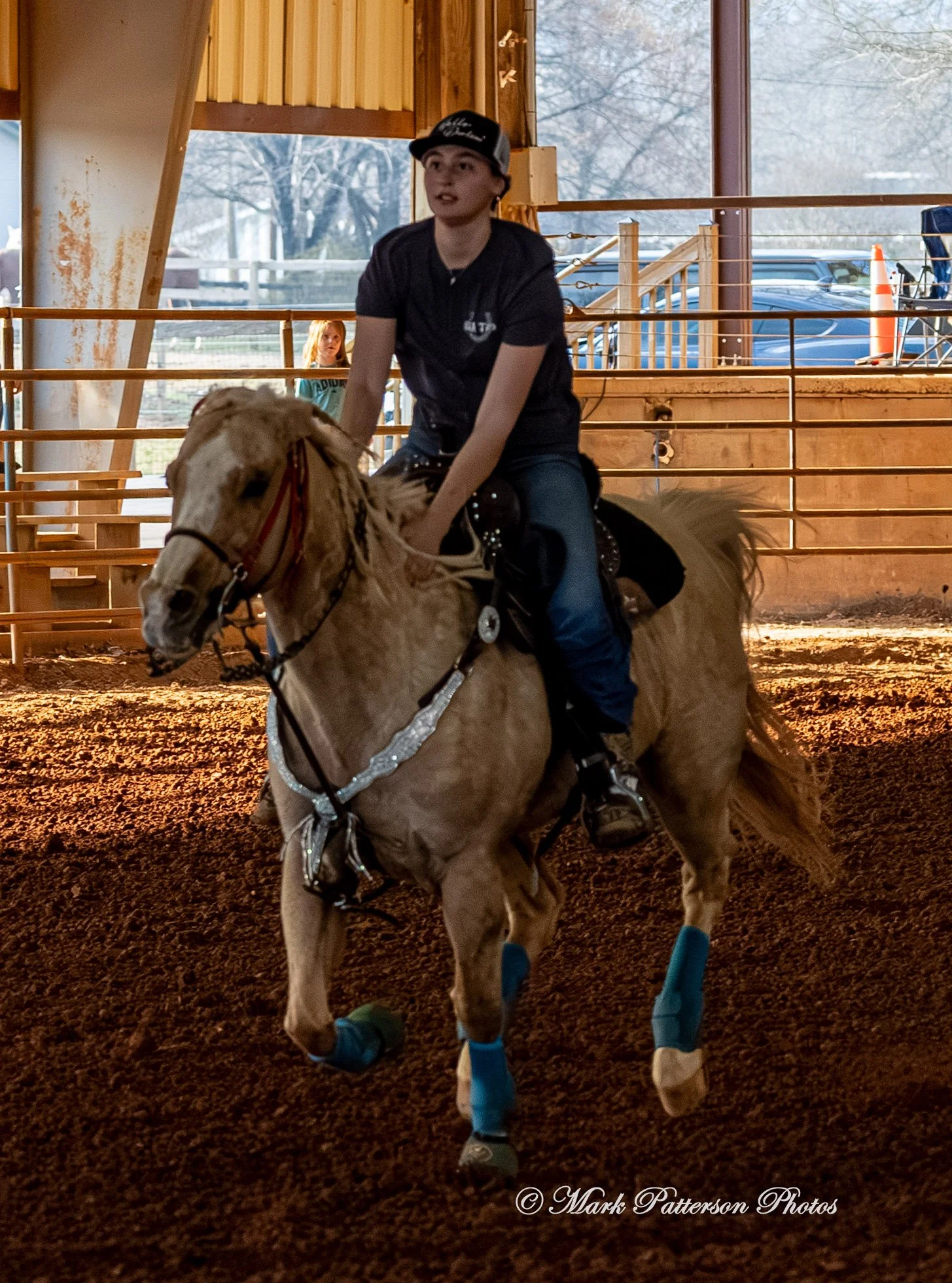 March 1, 2026, a barrel racing team competing at Latigo Farm in Landrum, SC. #26617