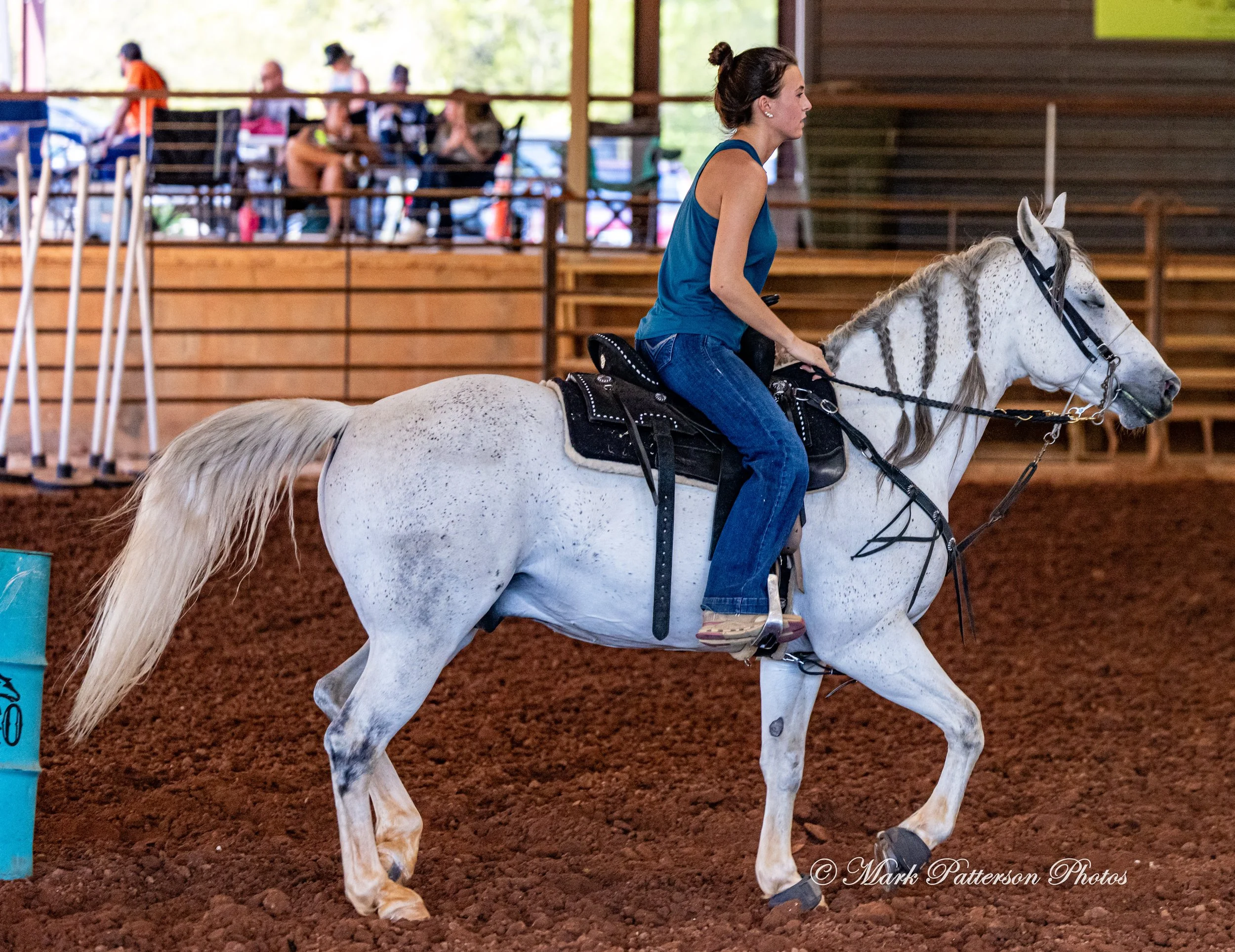 April 11, 2026, a barrel racing team competing at Latigo Farm in Landrum, SC. #1547