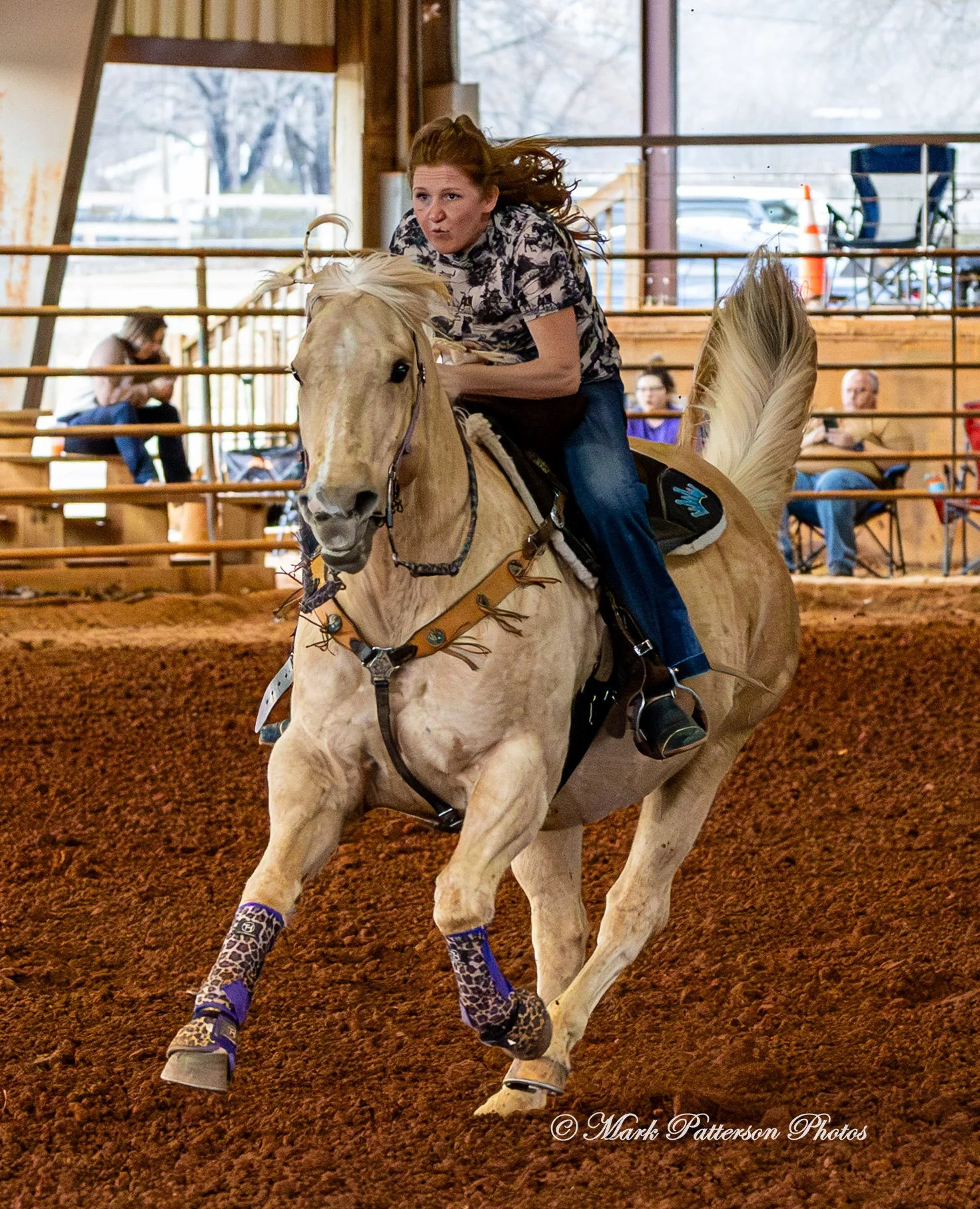 March 1, 2026, a barrel racing team competing at Latigo Farm in Landrum, SC. #26260