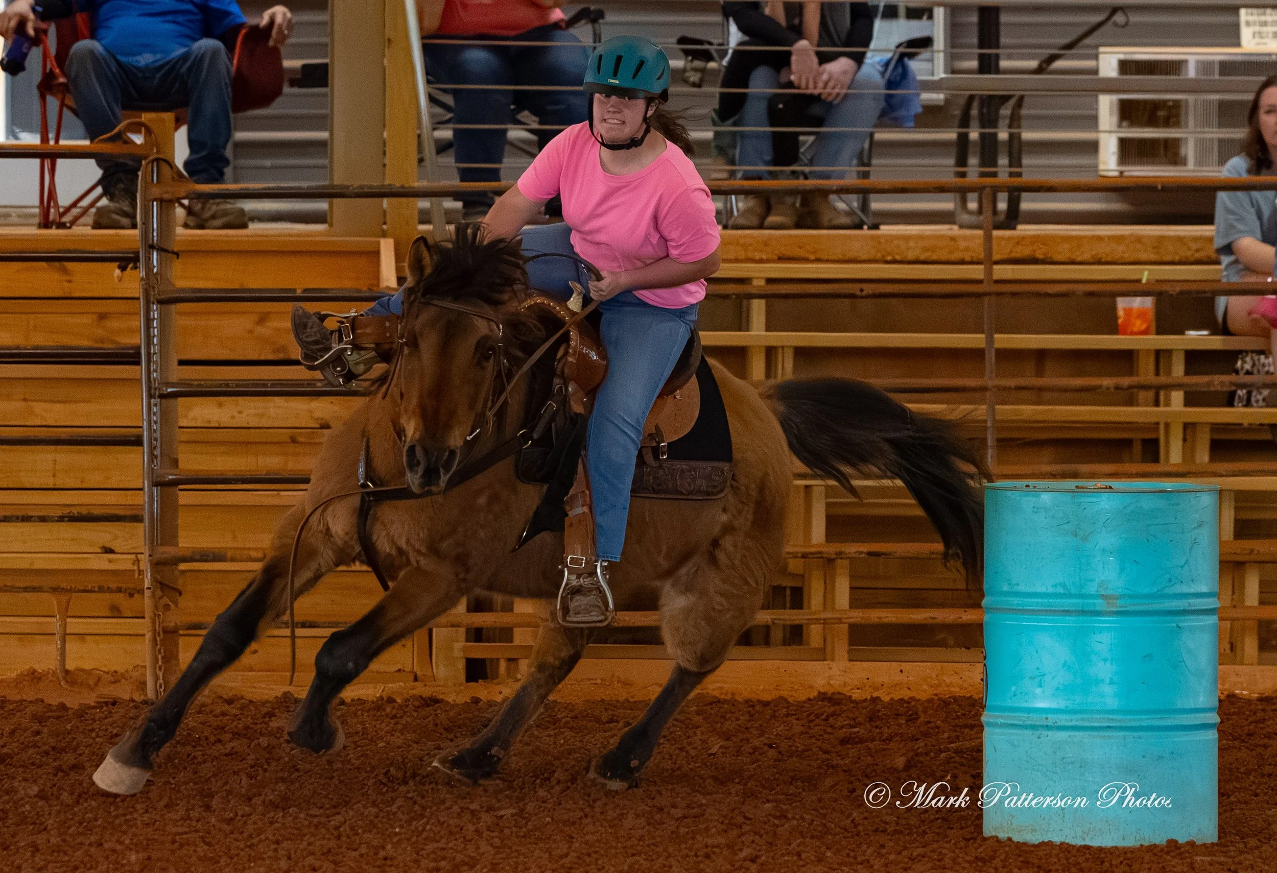 March 1, 2026, a barrel racing team competing at Latigo Farm in Landrum, SC. #25225