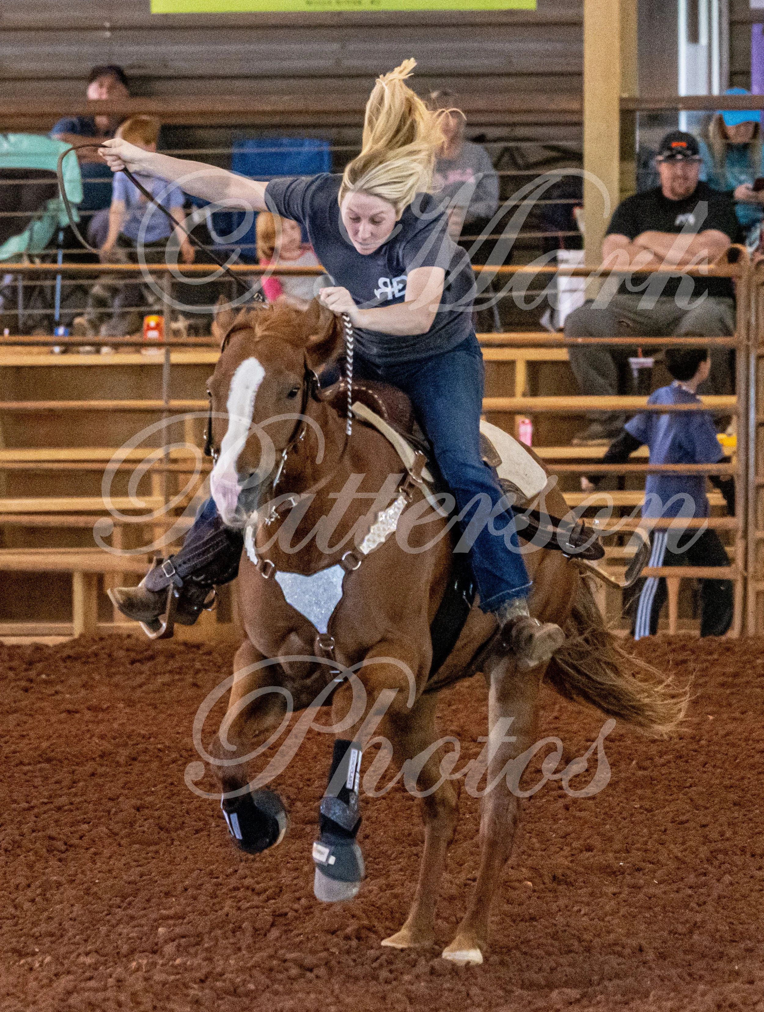 May 3, 2026, a barrel racing team competing at Latigo Farm in Landrum, SC. #12207