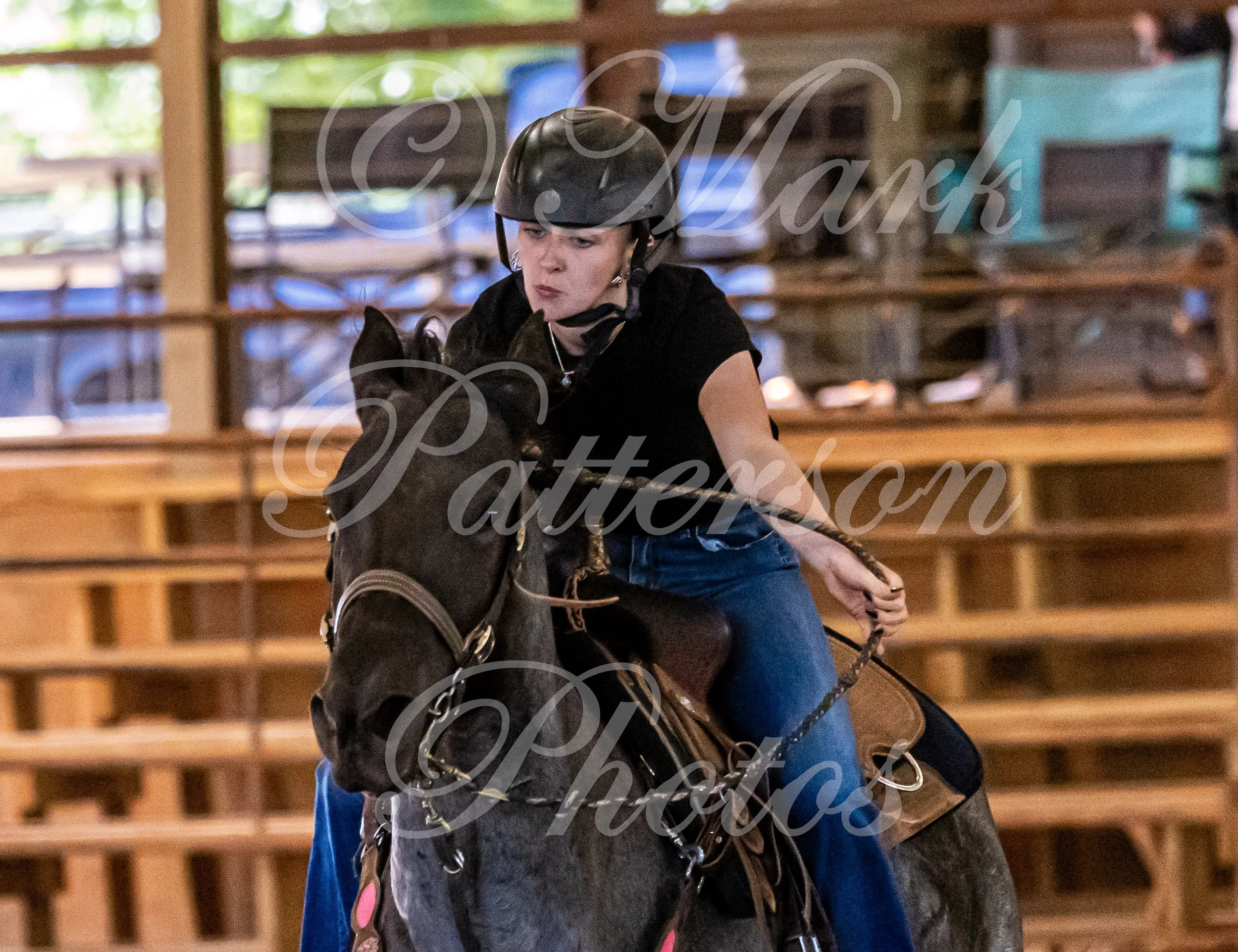 May 3, 2026, a barrel racing team competing at Latigo Farm in Landrum, SC. #12476