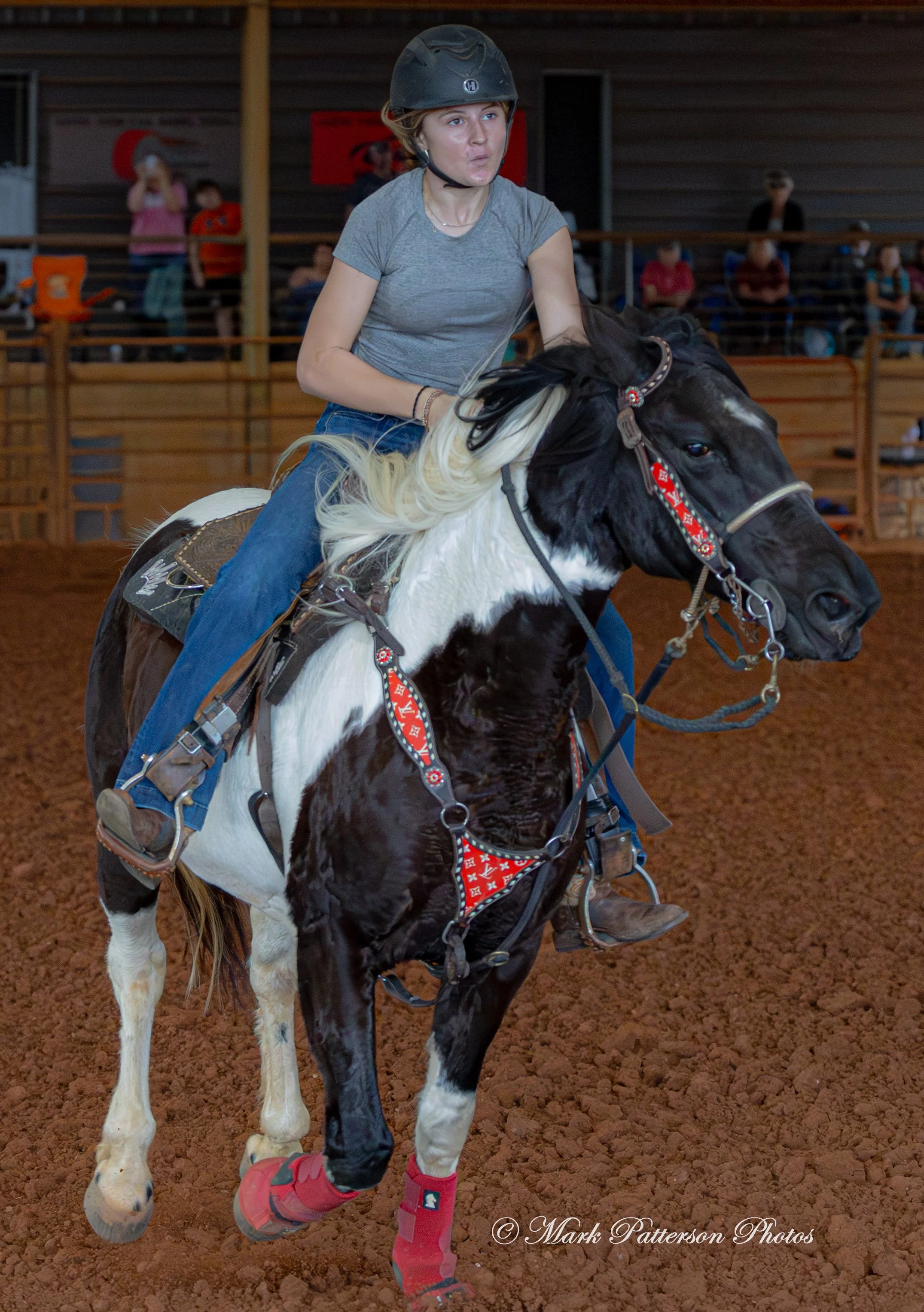 March 1, 2026, a barrel racing team competing at Latigo Farm in Landrum, SC. #25533