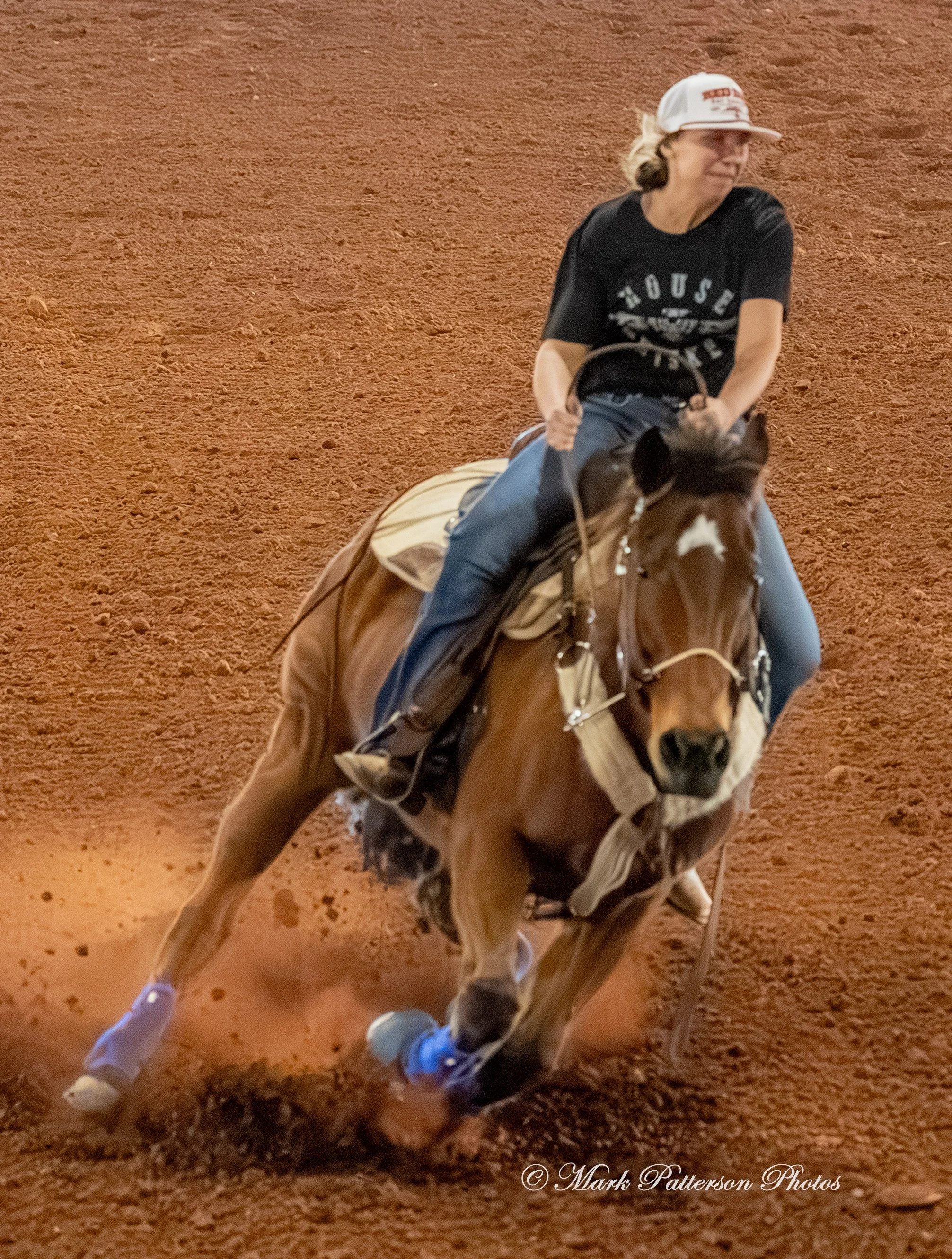 January 4, 2026, a barrel racing team competing at Latigo Farm in Landrum. #18108