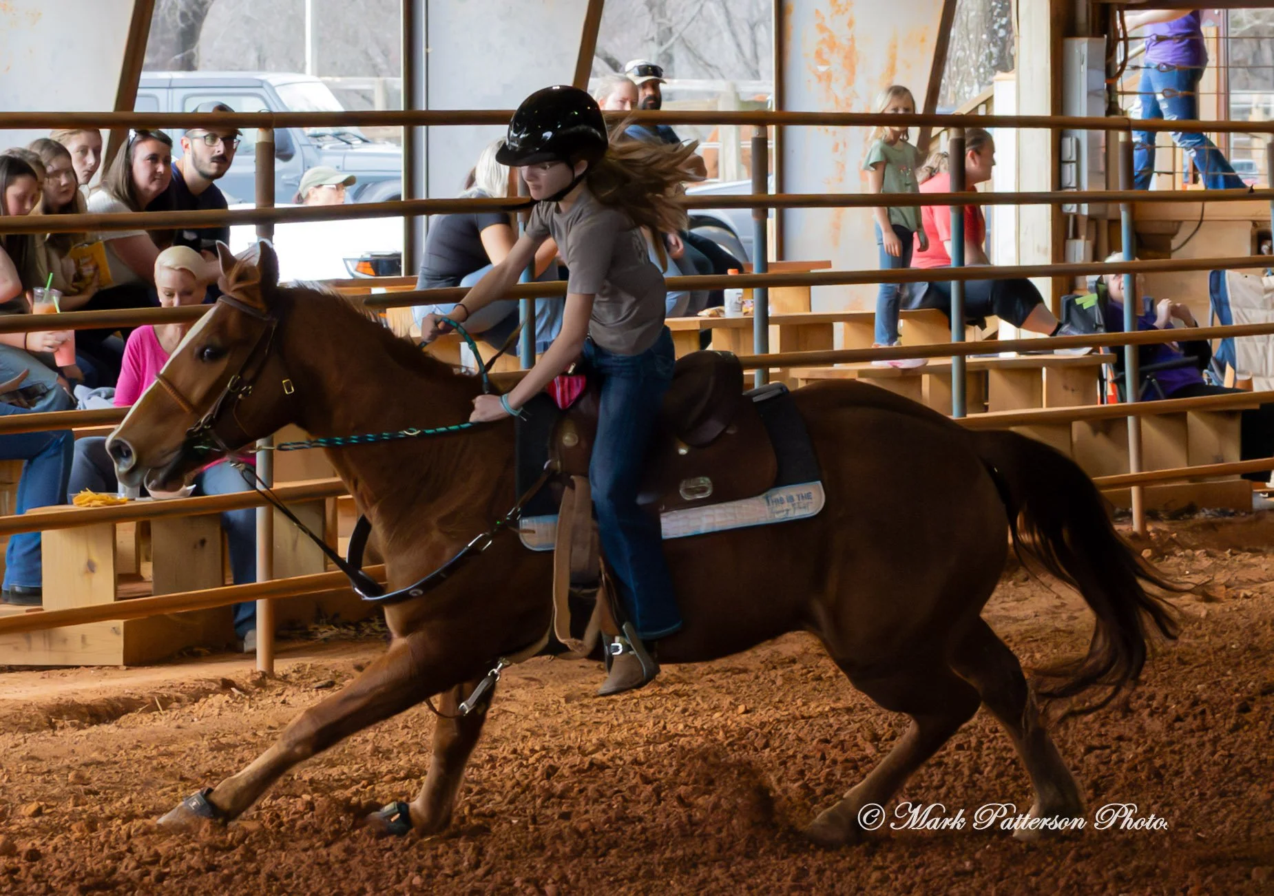 March 1, 2026, a barrel racing team competing at Latigo Farm in Landrum, SC. #25322