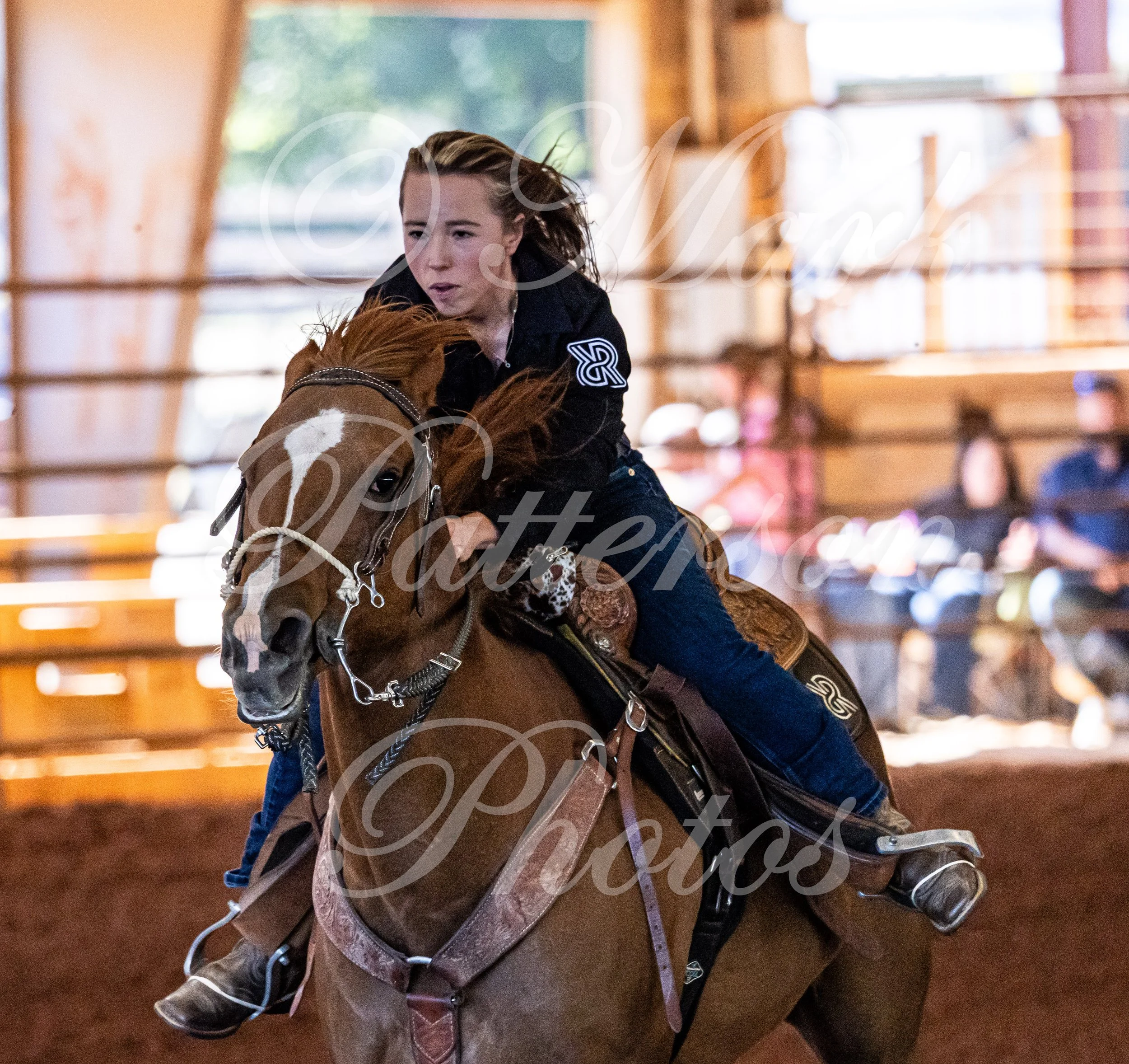 May 3, 2026, a barrel racing team competing at Latigo Farm in Landrum, SC. #12792
