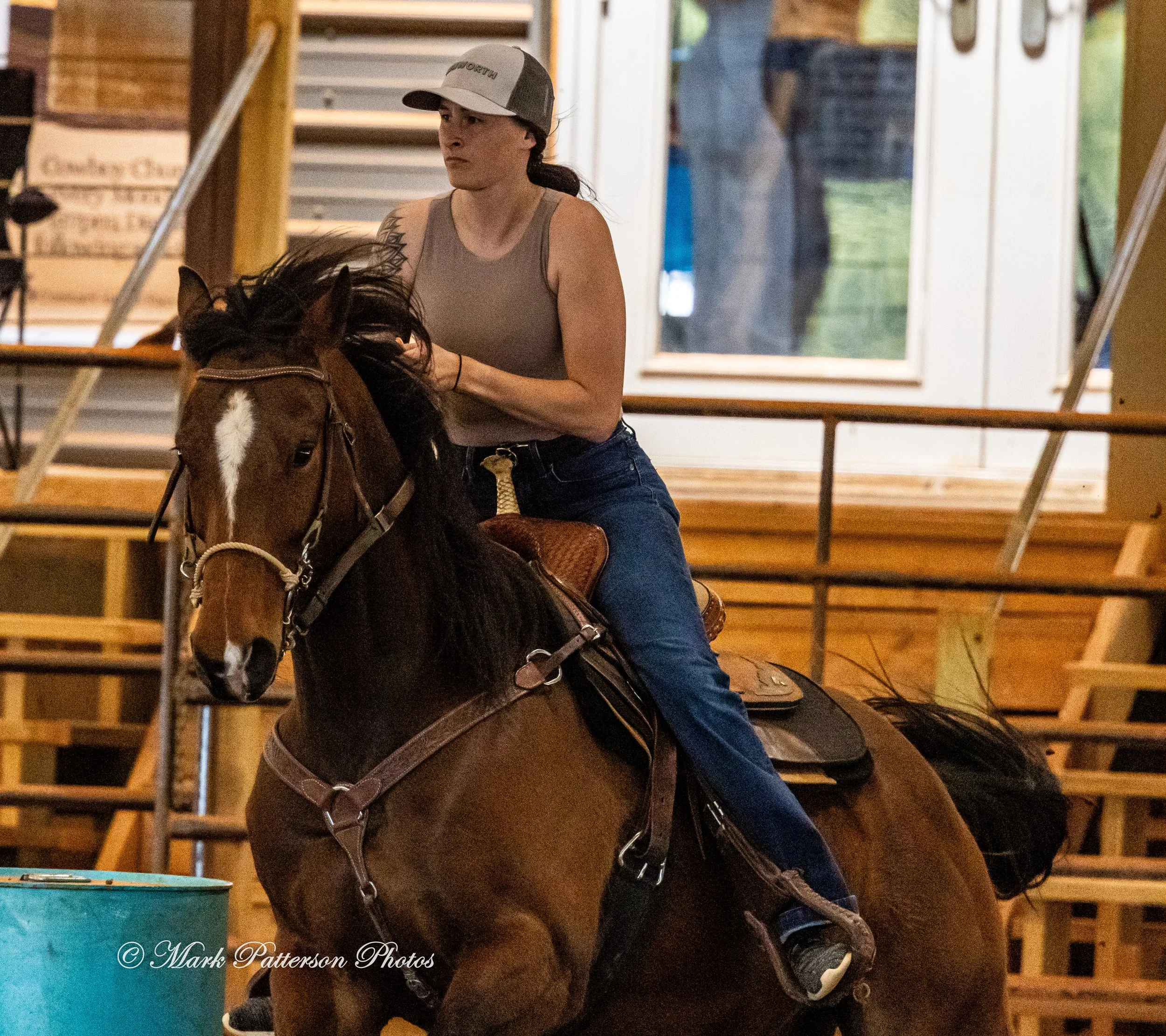 April 11, 2026, a barrel racing team competing at Latigo Farm in Landrum, SC. #1479