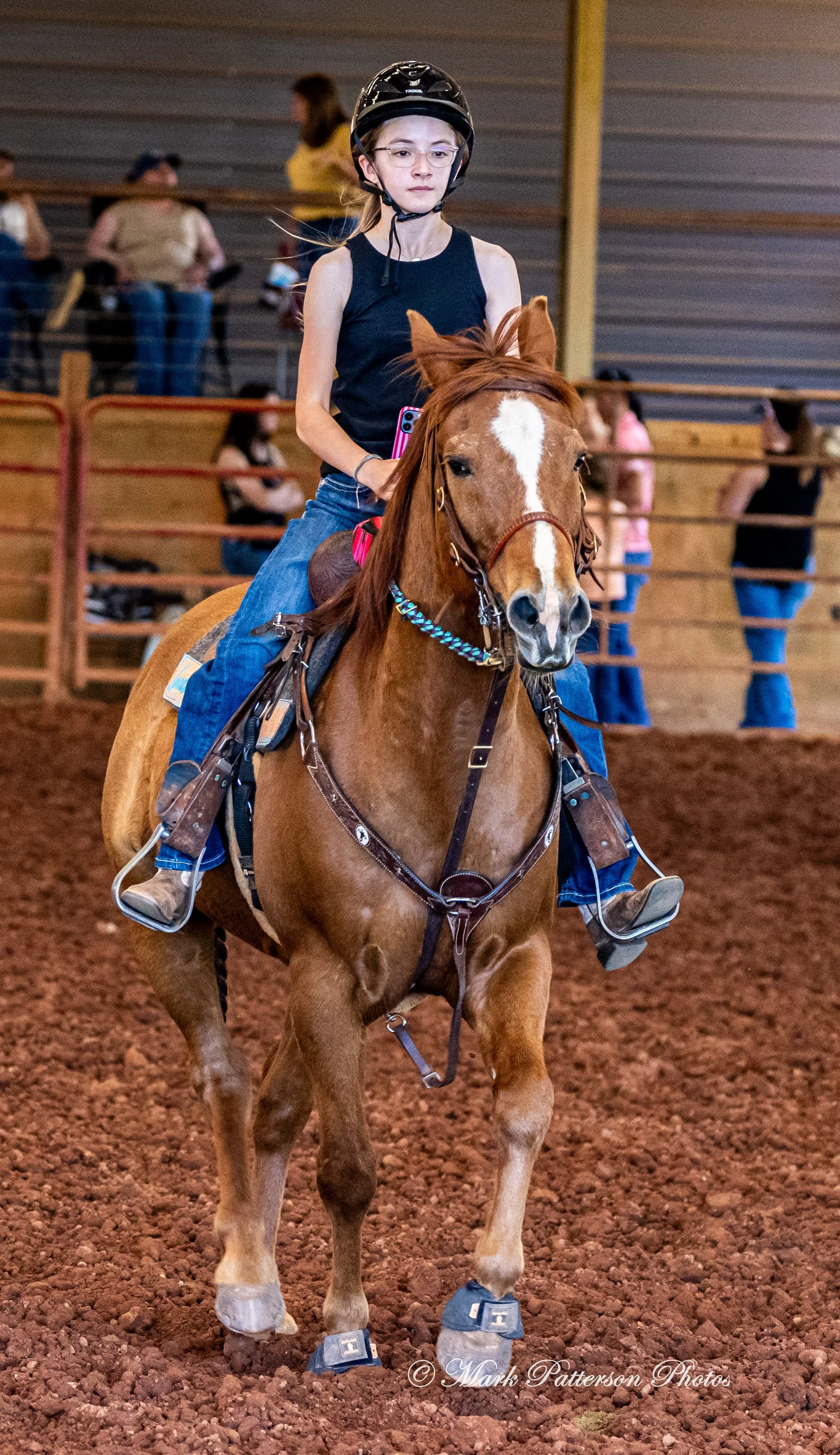 April 11, 2026, a barrel racing team competing at Latigo Farm in Landrum, SC. #1528