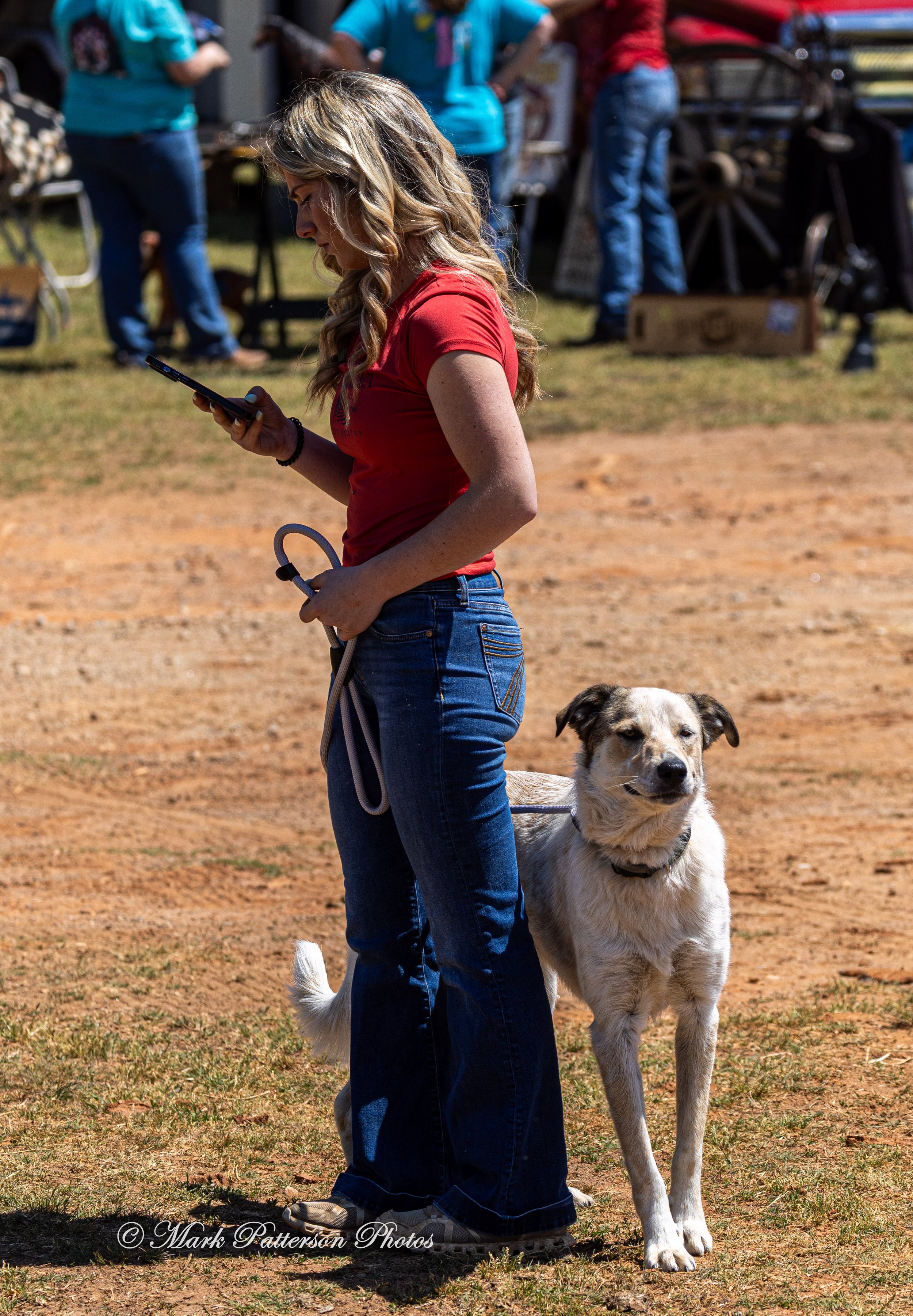 April 11, 2026, a barrel racing team competing at Latigo Farm in Landrum, SC. #1402