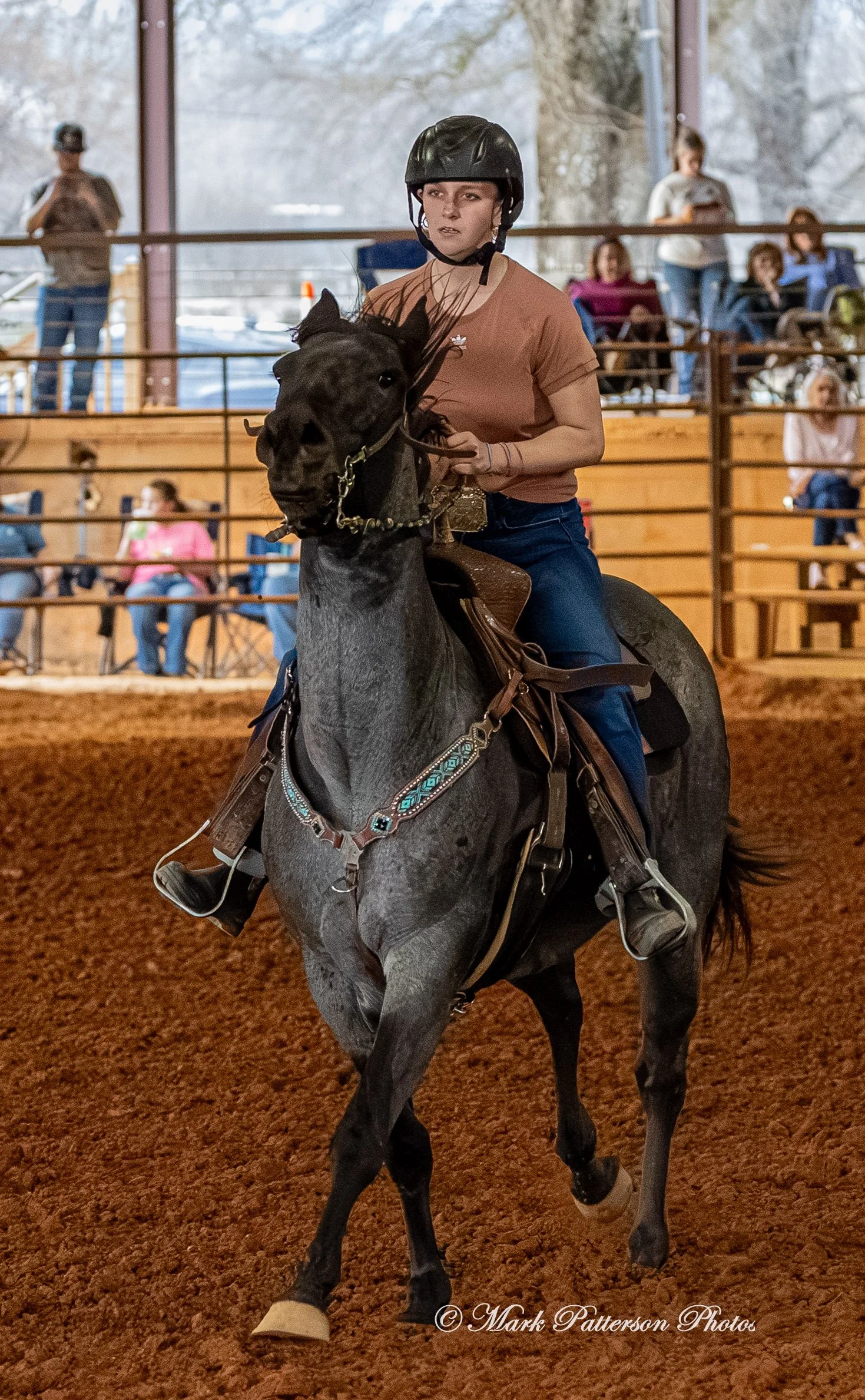 March 1, 2026, a barrel racing team competing at Latigo Farm in Landrum, SC. #26004