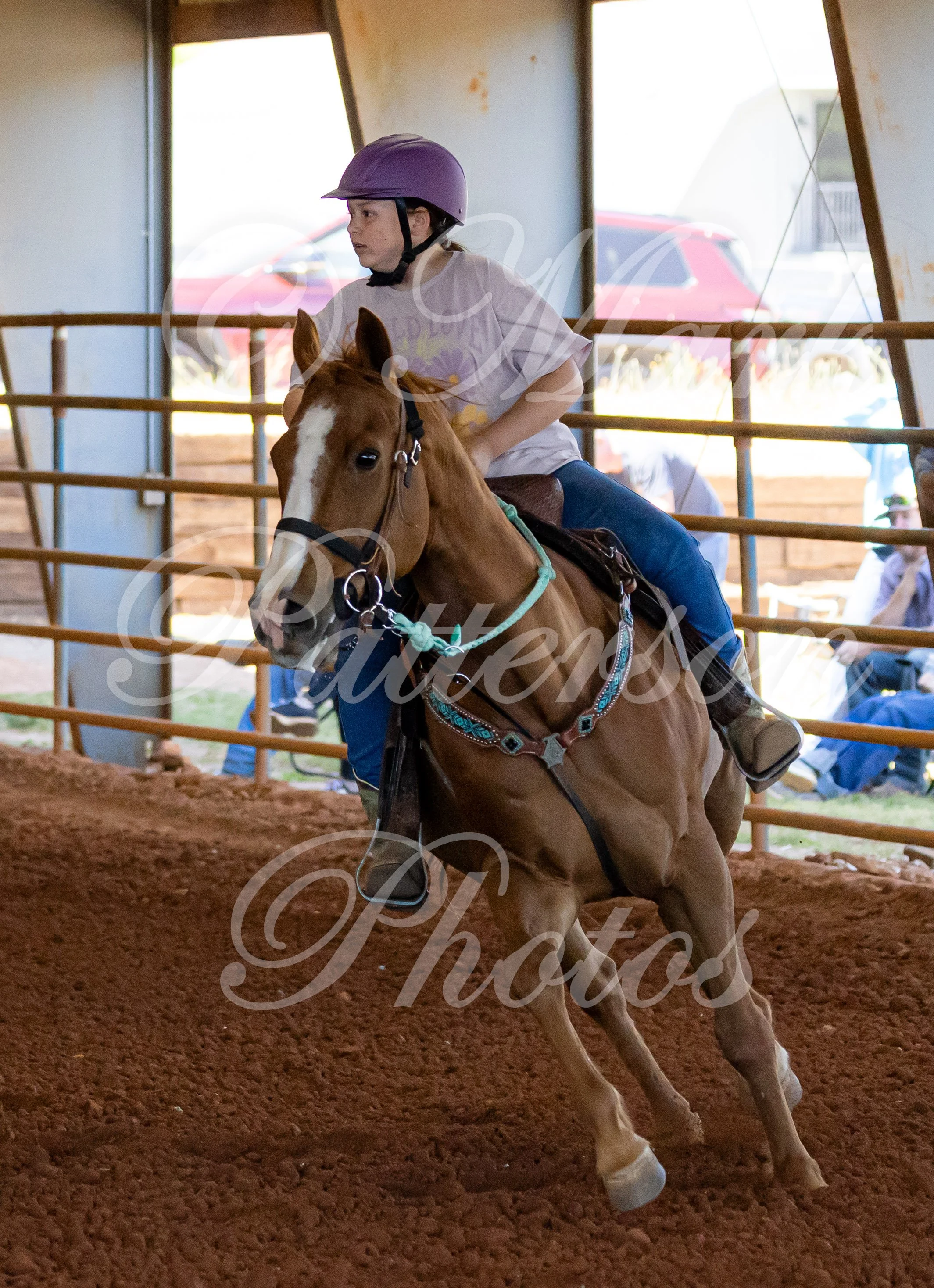 May 3, 2026, a barrel racing team competing at Latigo Farm in Landrum, SC. #11642