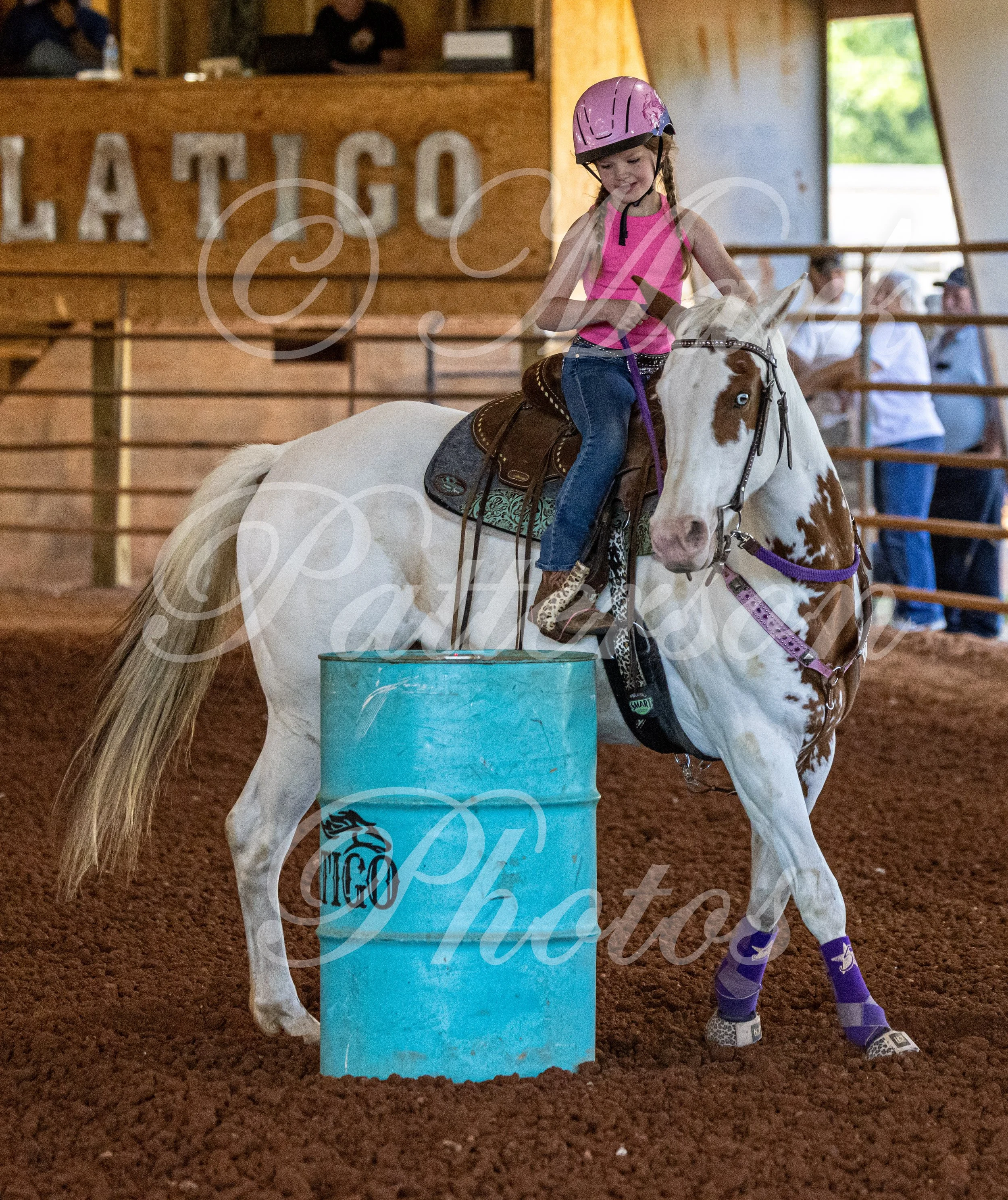May 3, 2026, a barrel racing team competing at Latigo Farm in Landrum, SC. #11217