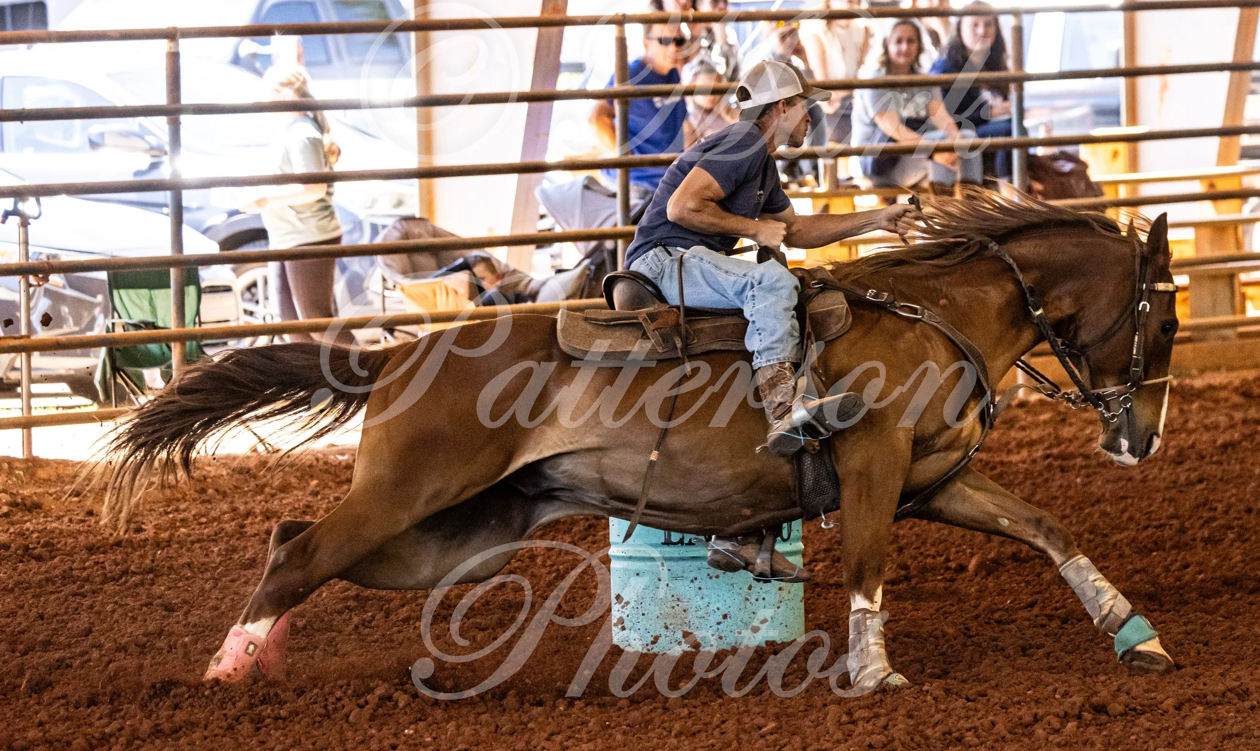 May 3, 2026, a barrel racing team competing at Latigo Farm in Landrum, SC. #11627