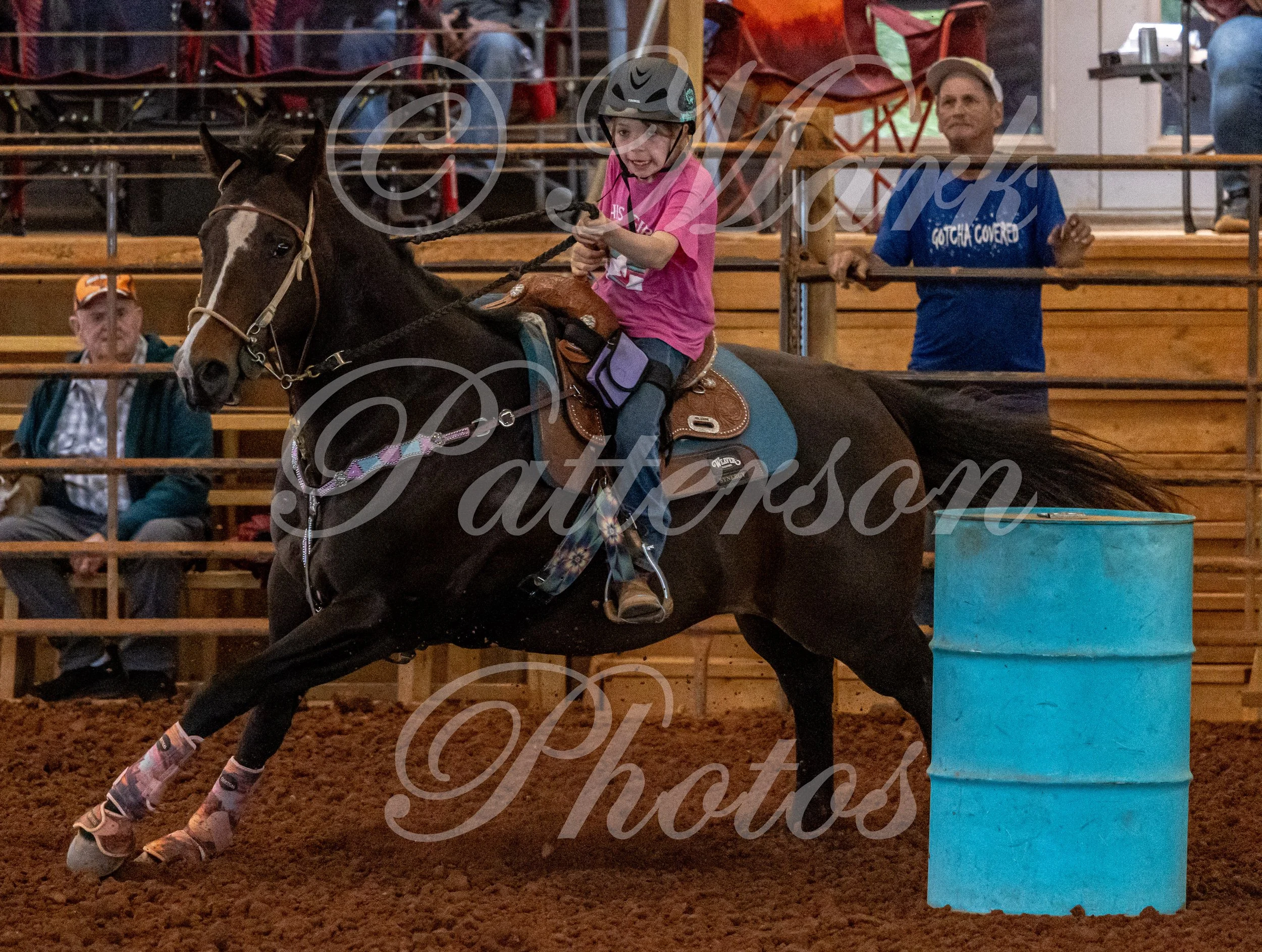 May 3, 2026, a barrel racing team competing at Latigo Farm in Landrum, SC. #11478