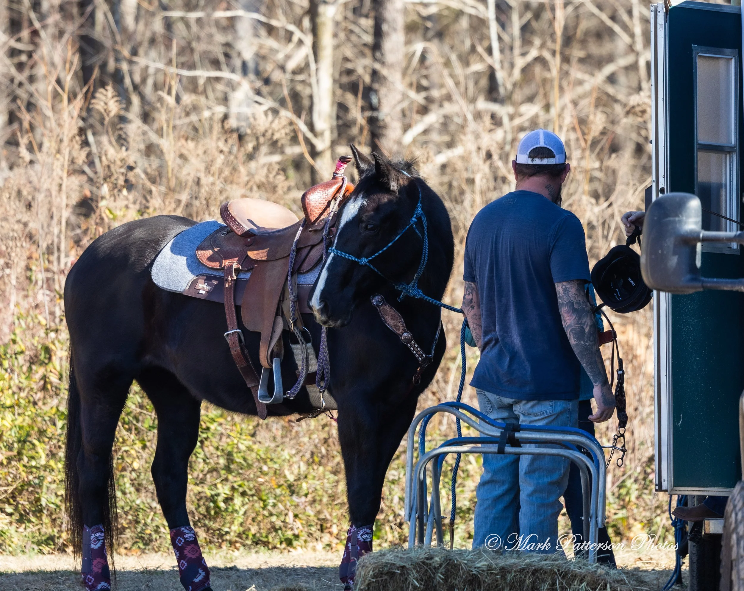 January 4, 2026, a barrel racing team competing at Latigo Farm in Landrum. #17107
