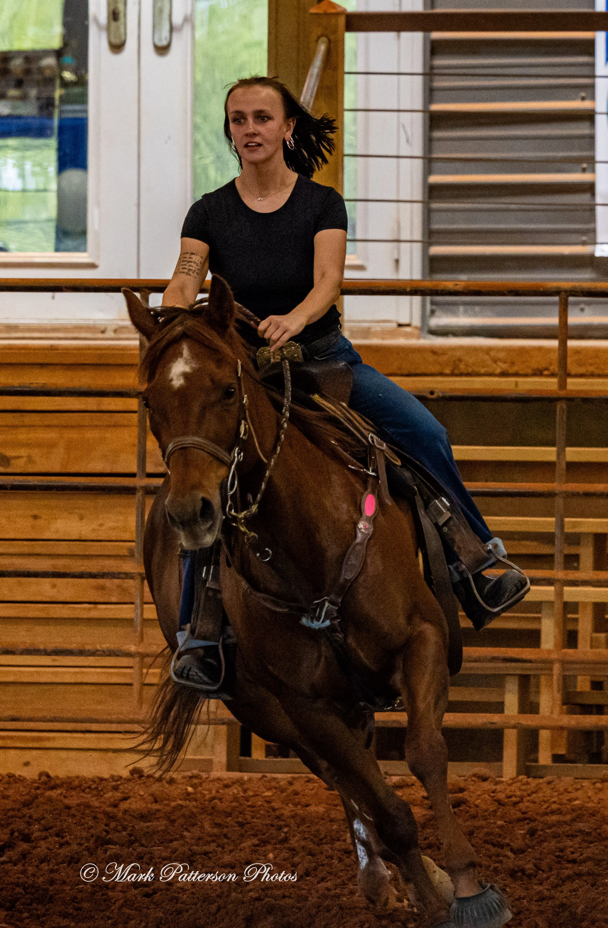 April 11, 2026, a barrel racing team competing at Latigo Farm in Landrum, SC. #1314